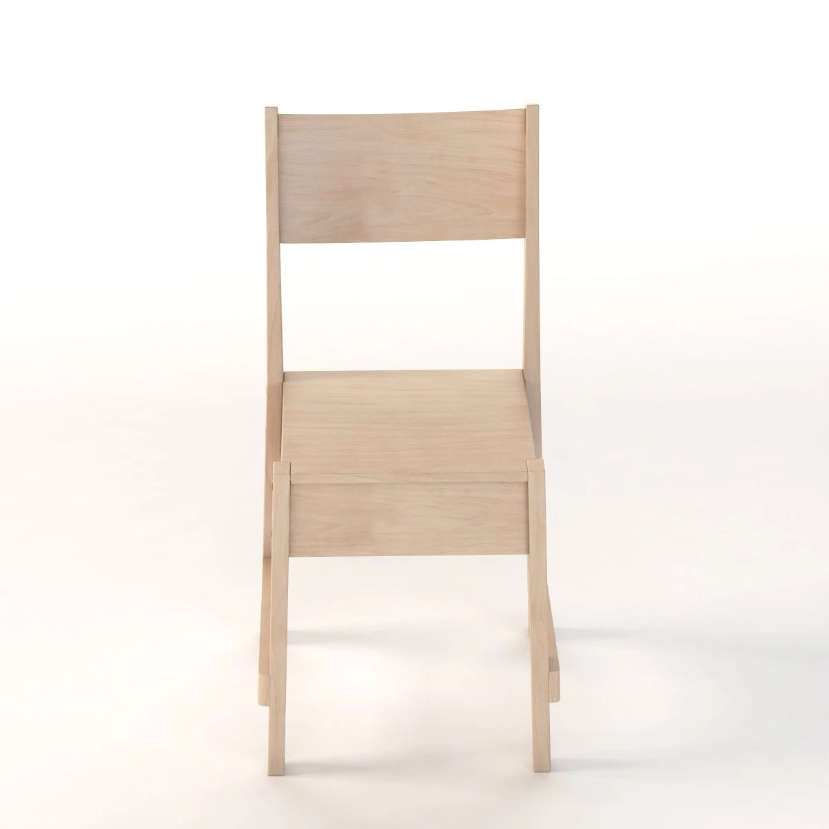 IKEA NORRKER White Birch Chair 3D Model_04