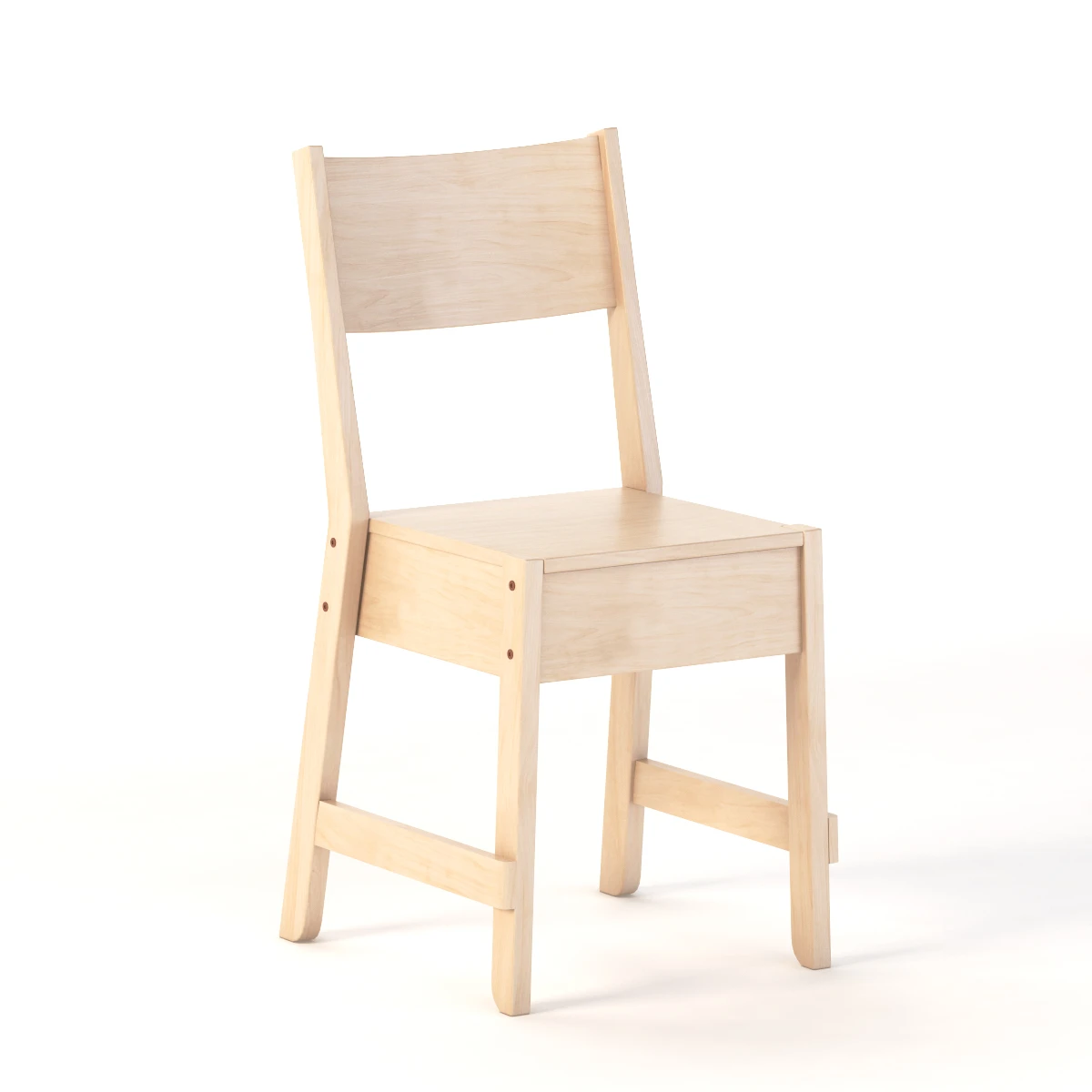 IKEA NORRKER White Birch Chair 3D Model_01