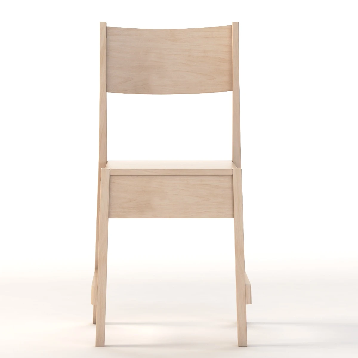 IKEA NORRKER White Birch Chair 3D Model_08