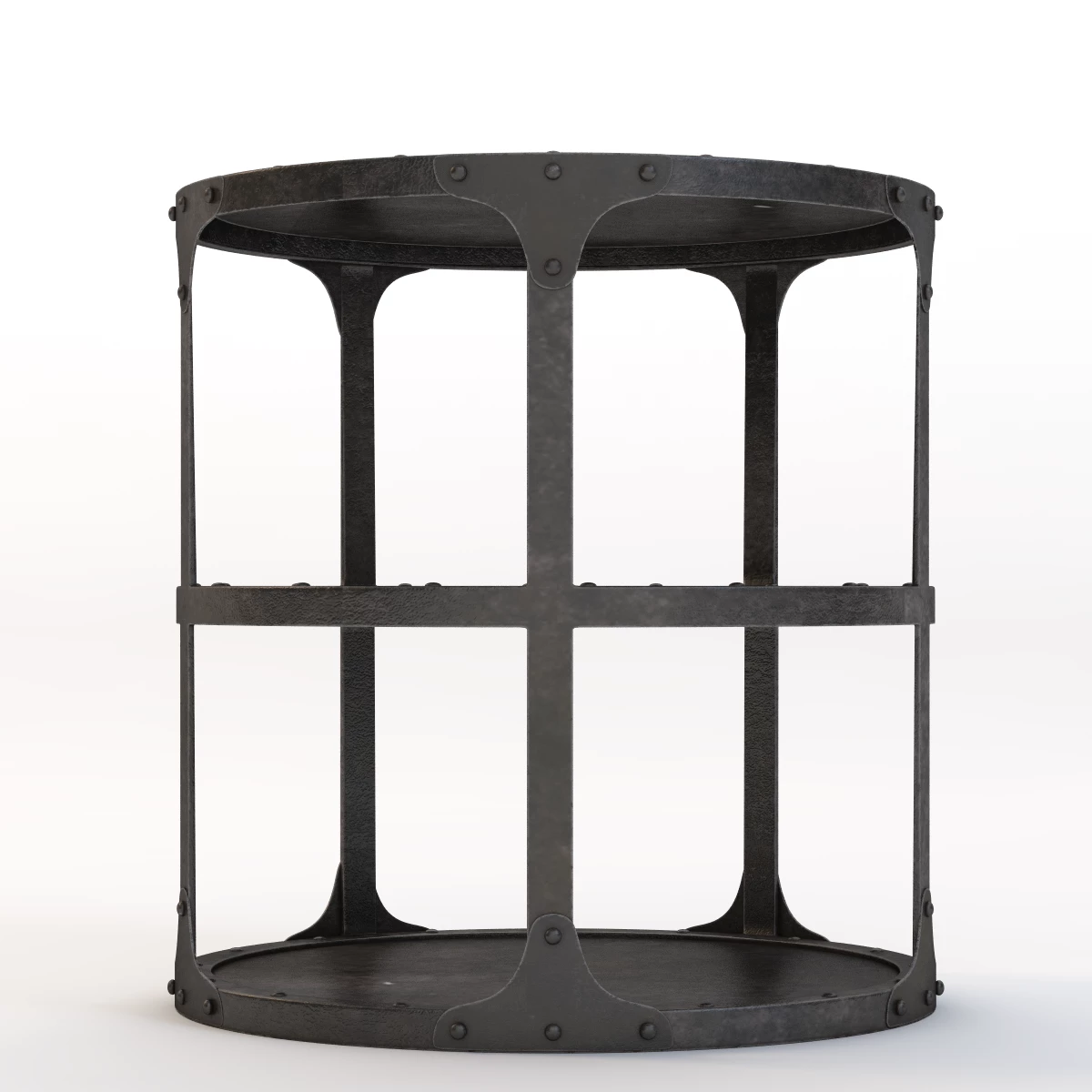 Industrial Riveted Side Table 3D Model_012