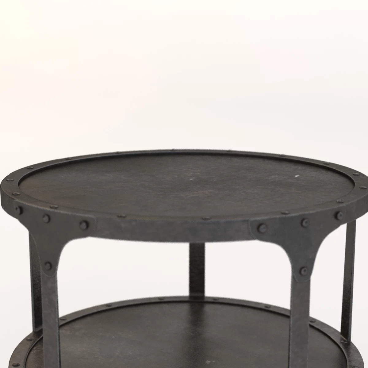 Industrial Riveted Side Table 3D Model_09