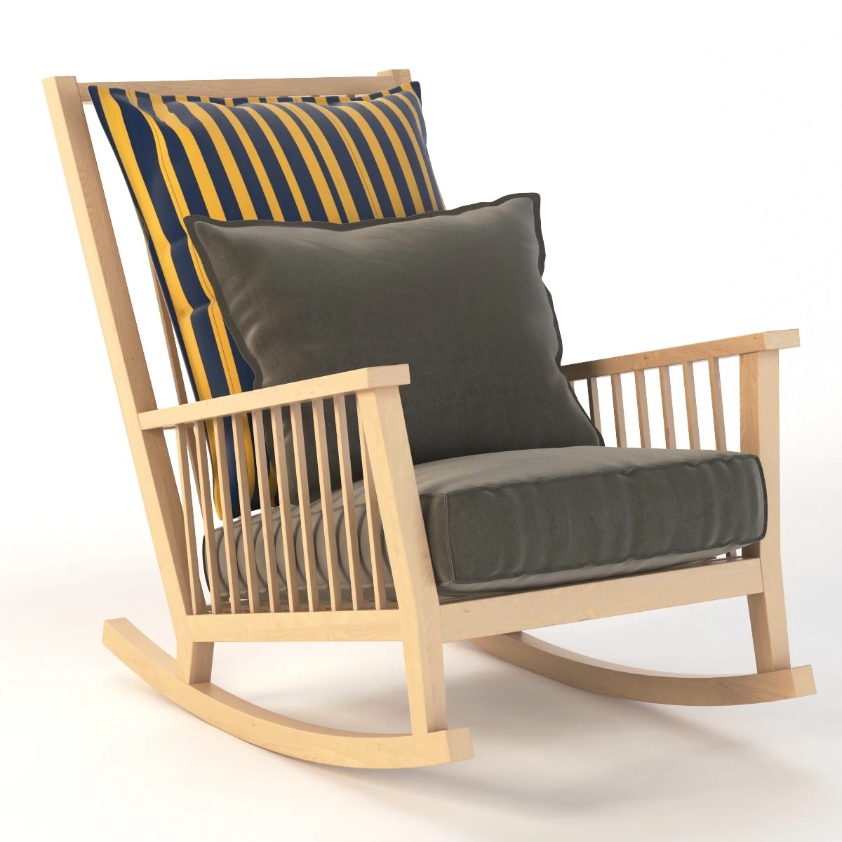 InOut 709 Gervasoni Rocking Armchair 3D Model_01