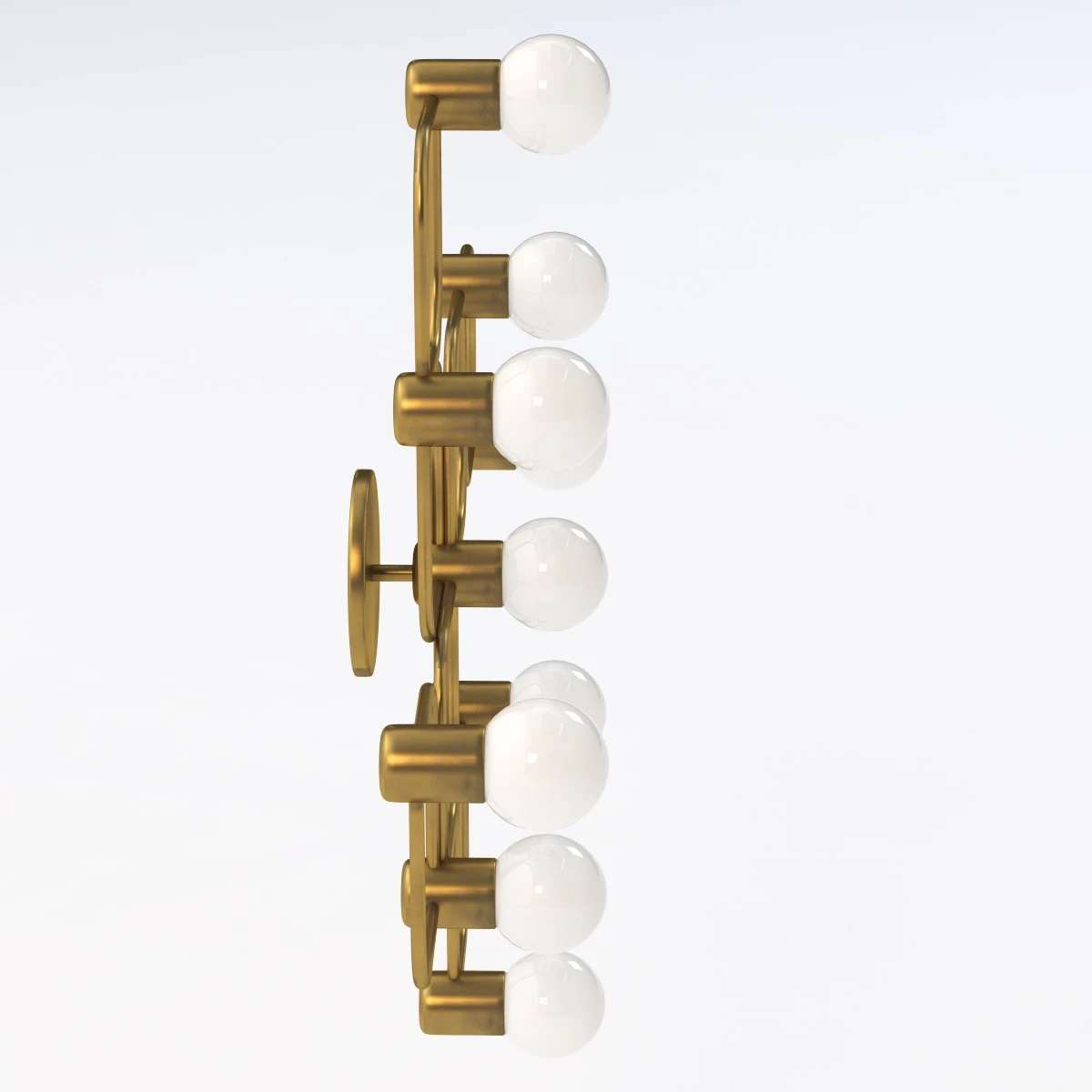 Italian Leola Flush Mount Chandelier 3D Model_08