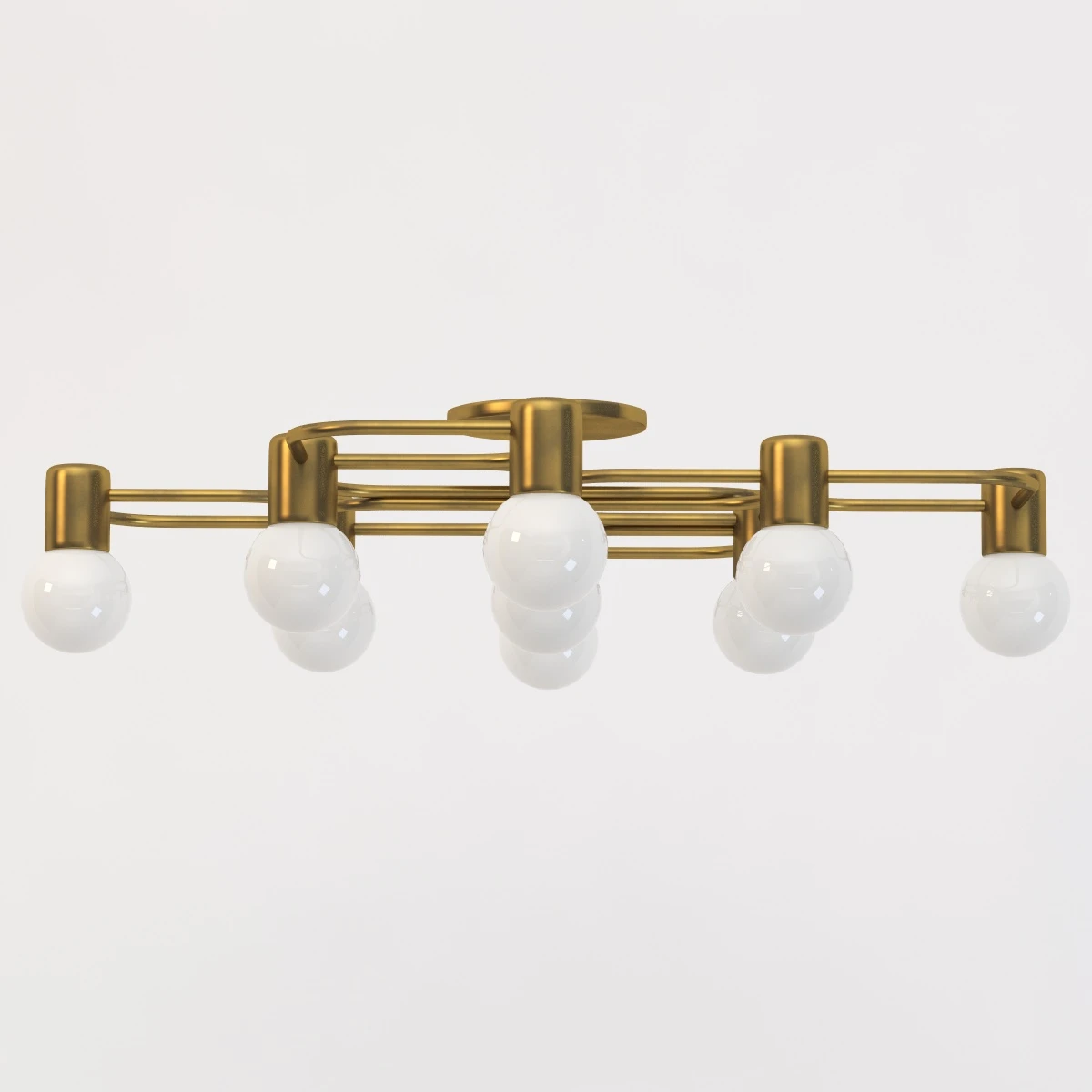 Italian Leola Flush Mount Chandelier 3D Model_010