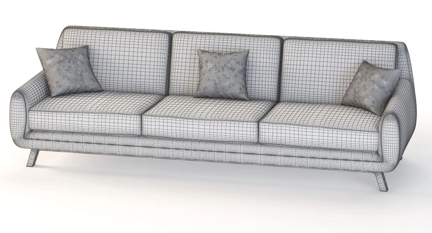 Joybird Calhoun Sectional Sofa Three Seater 3D Model_011
