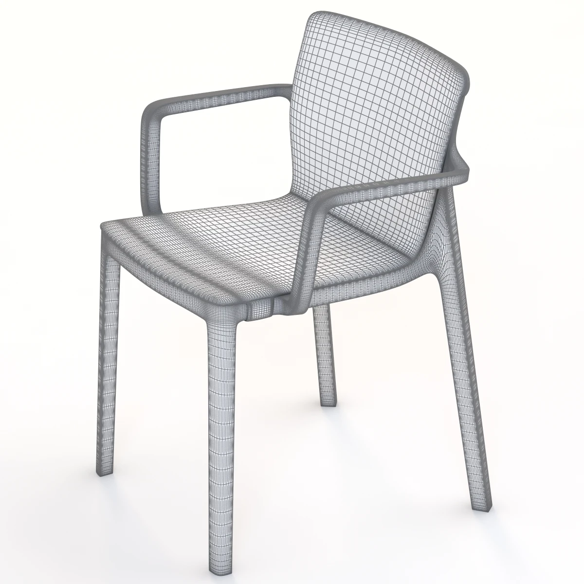 Kristalia Lp Armchair Padded 3D Model_09