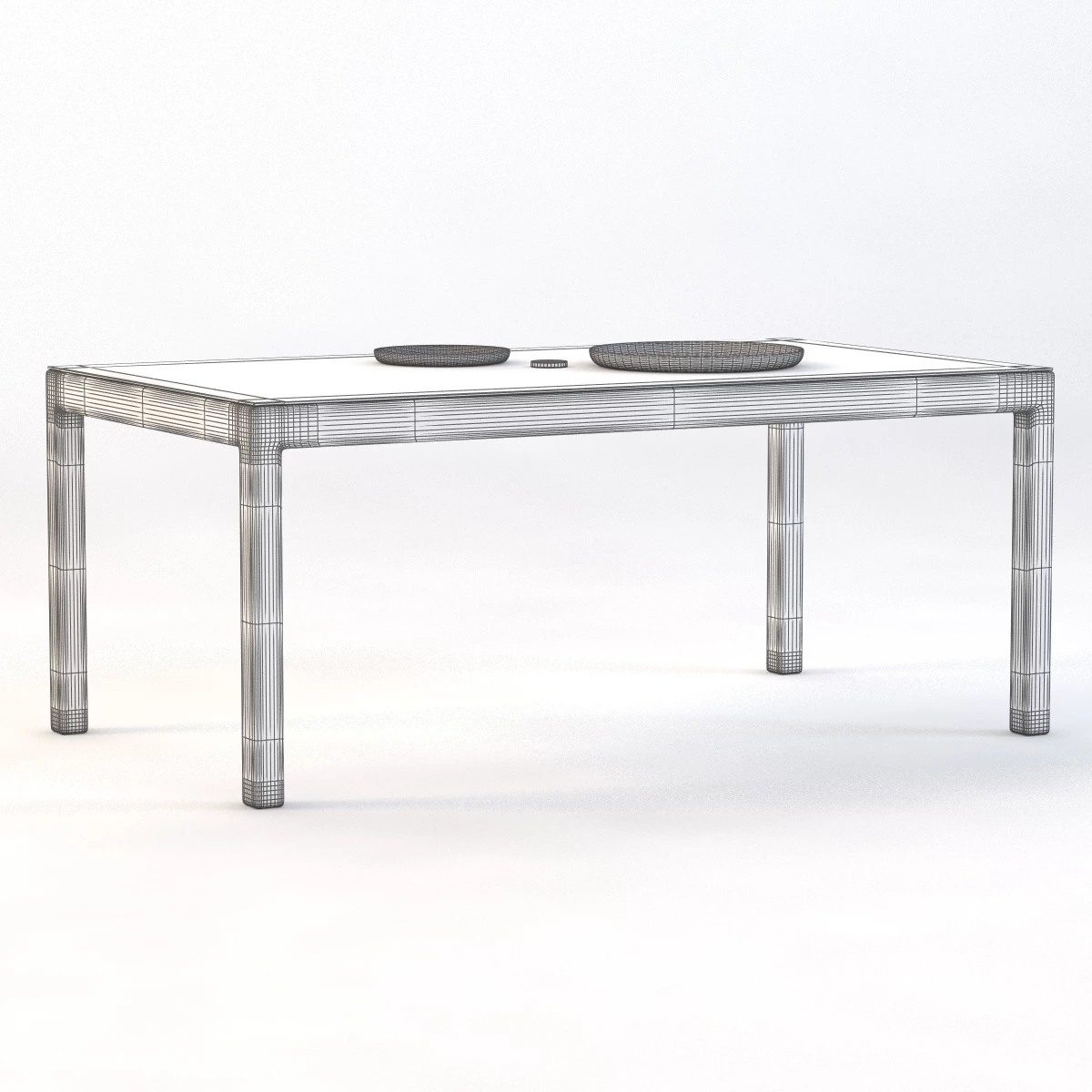 La Jolla Rectangular Dining Table 3D Model_03