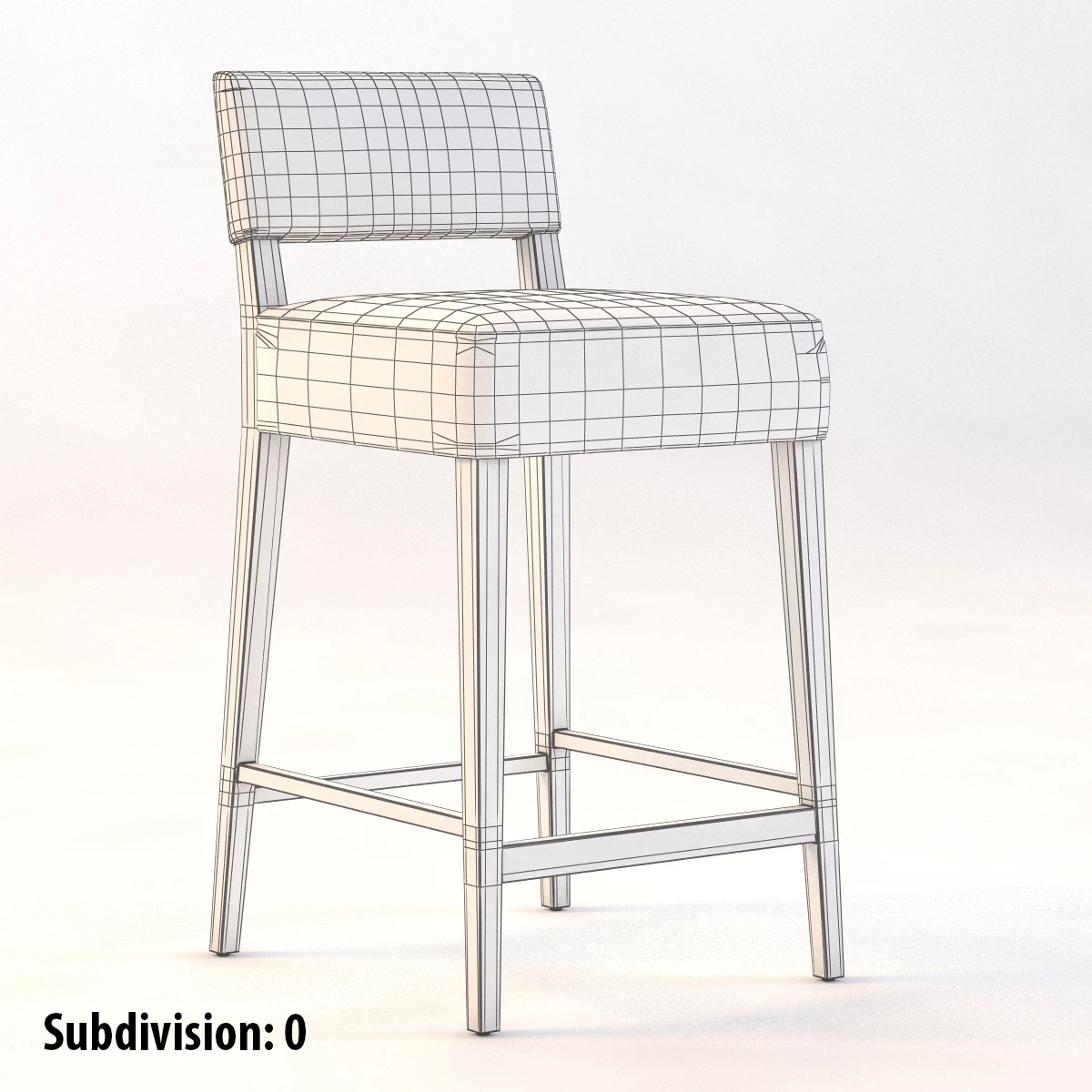 Linden Bar Stool 3D Model_03