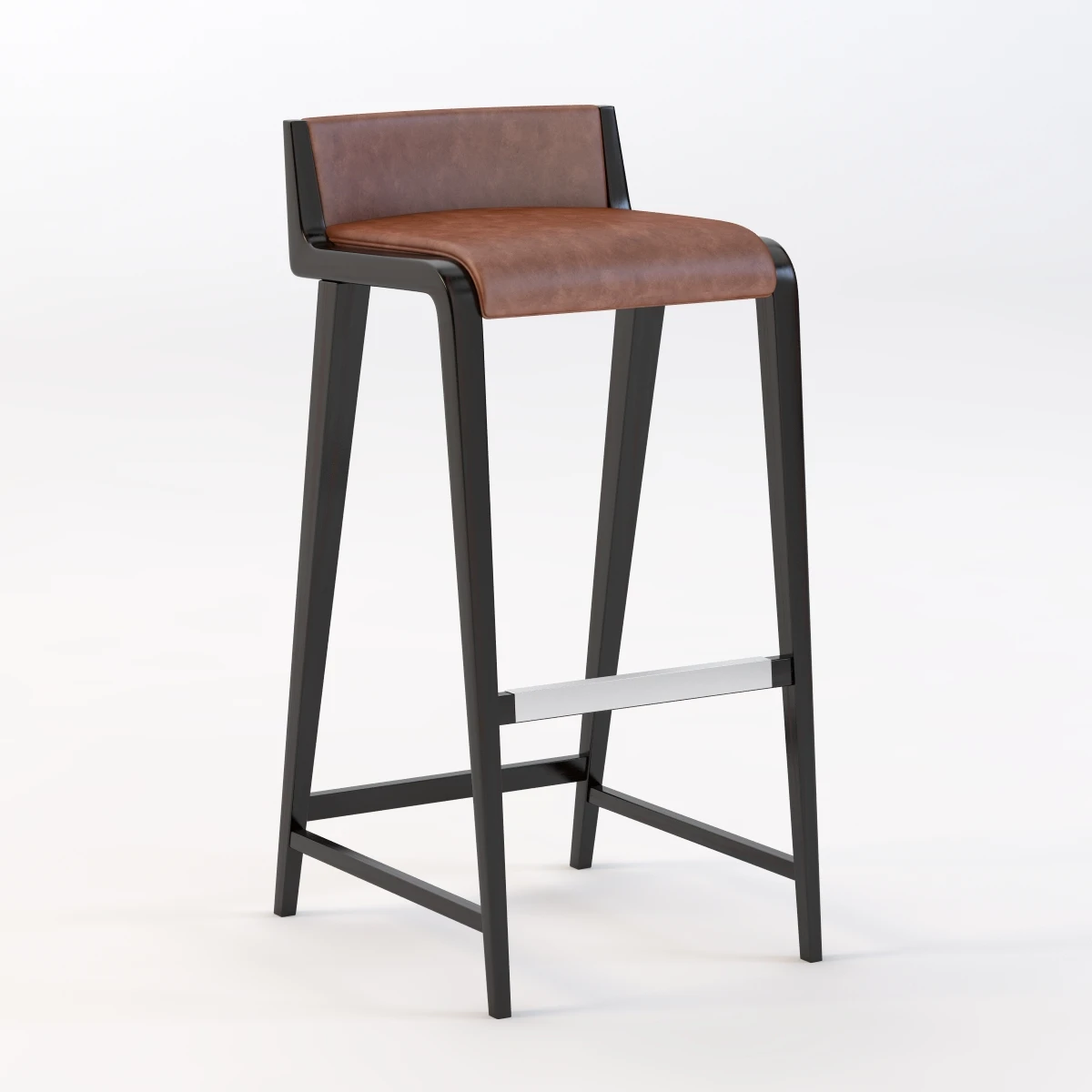 Linus Leather Stool 3D Model_01