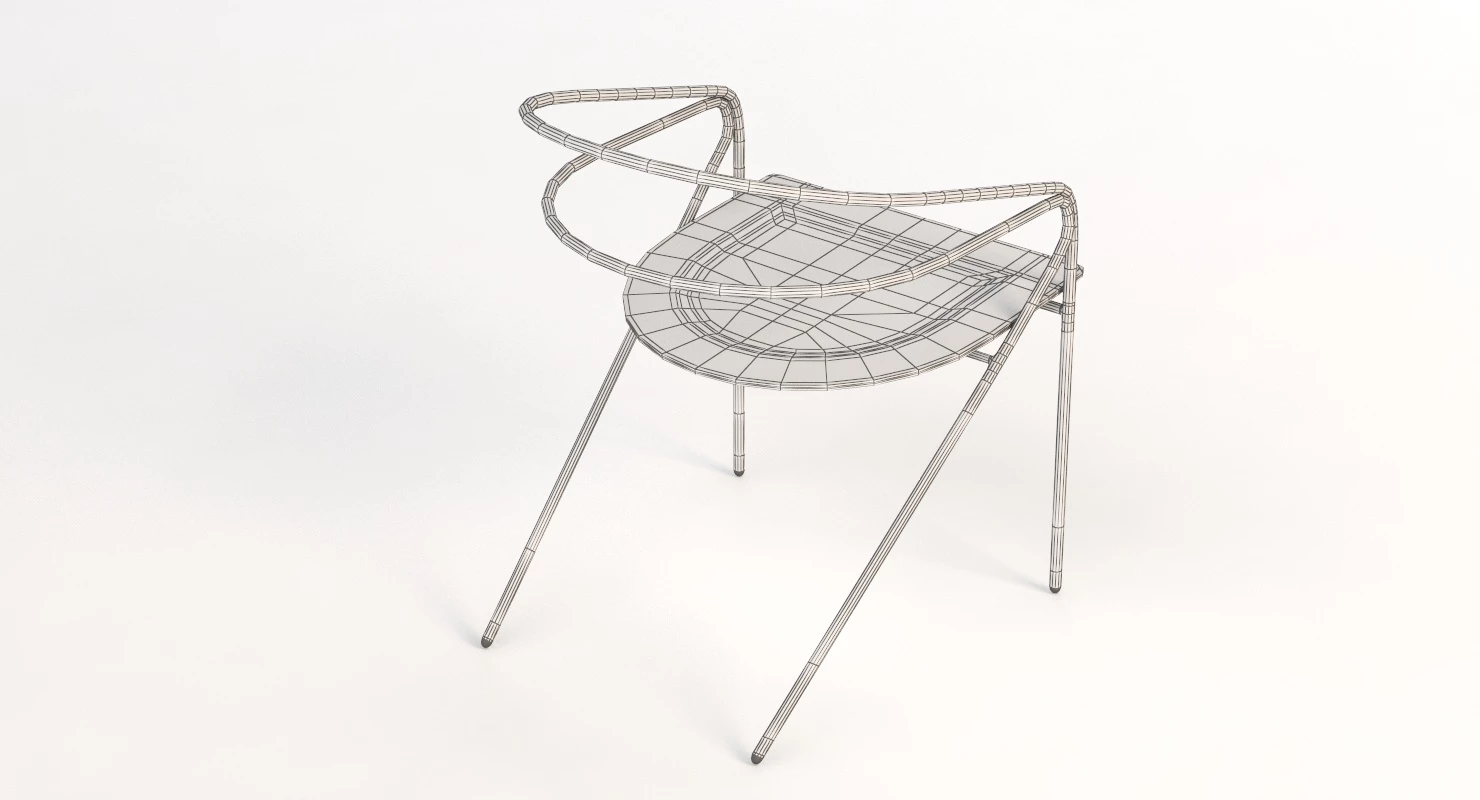 Living Divani Georges Light Steel Chair 3D Model_012