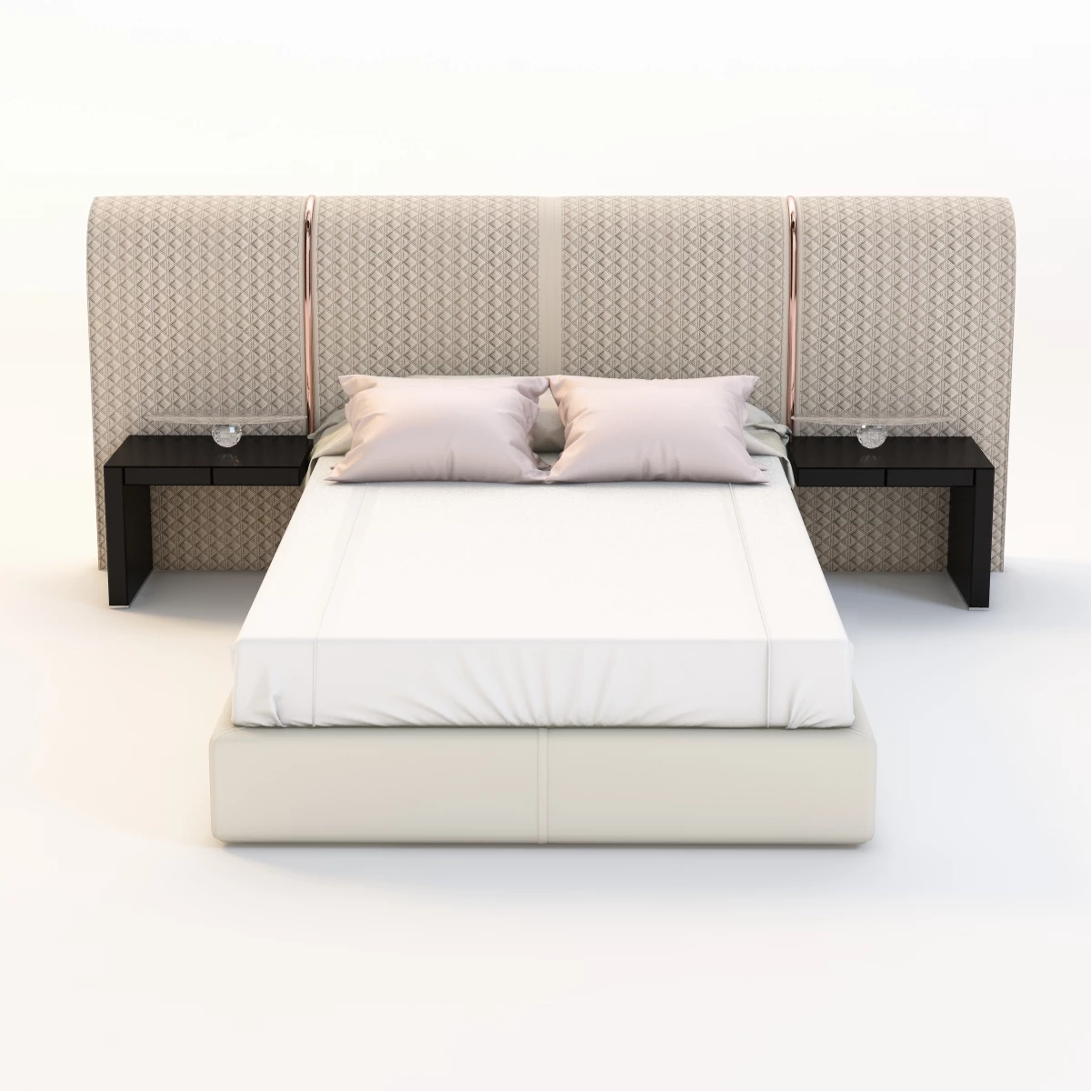 luxury hotel room bed 3D Model_01