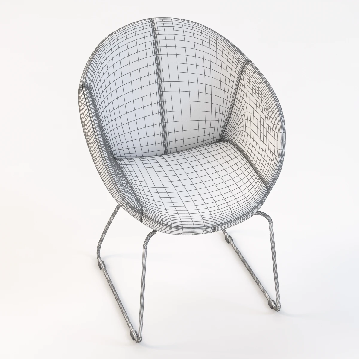 Merino Leather Chair 3D Model_010