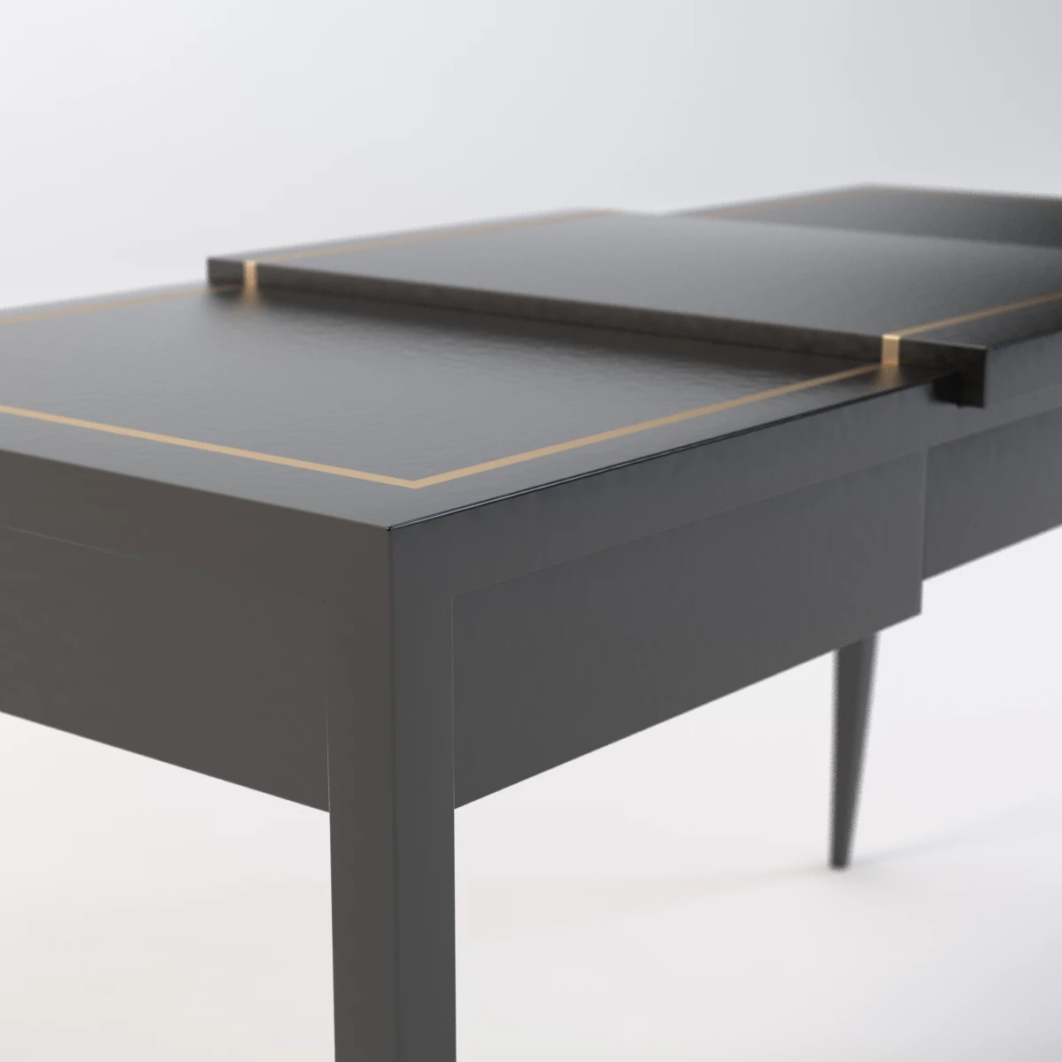Mid-Century Vanity Table 3D Model_07