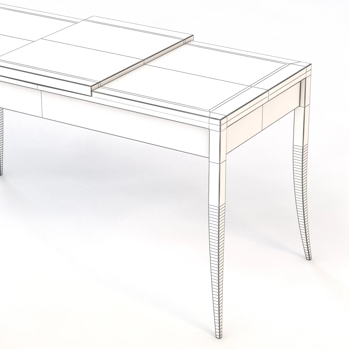 Mid-Century Vanity Table 3D Model_06