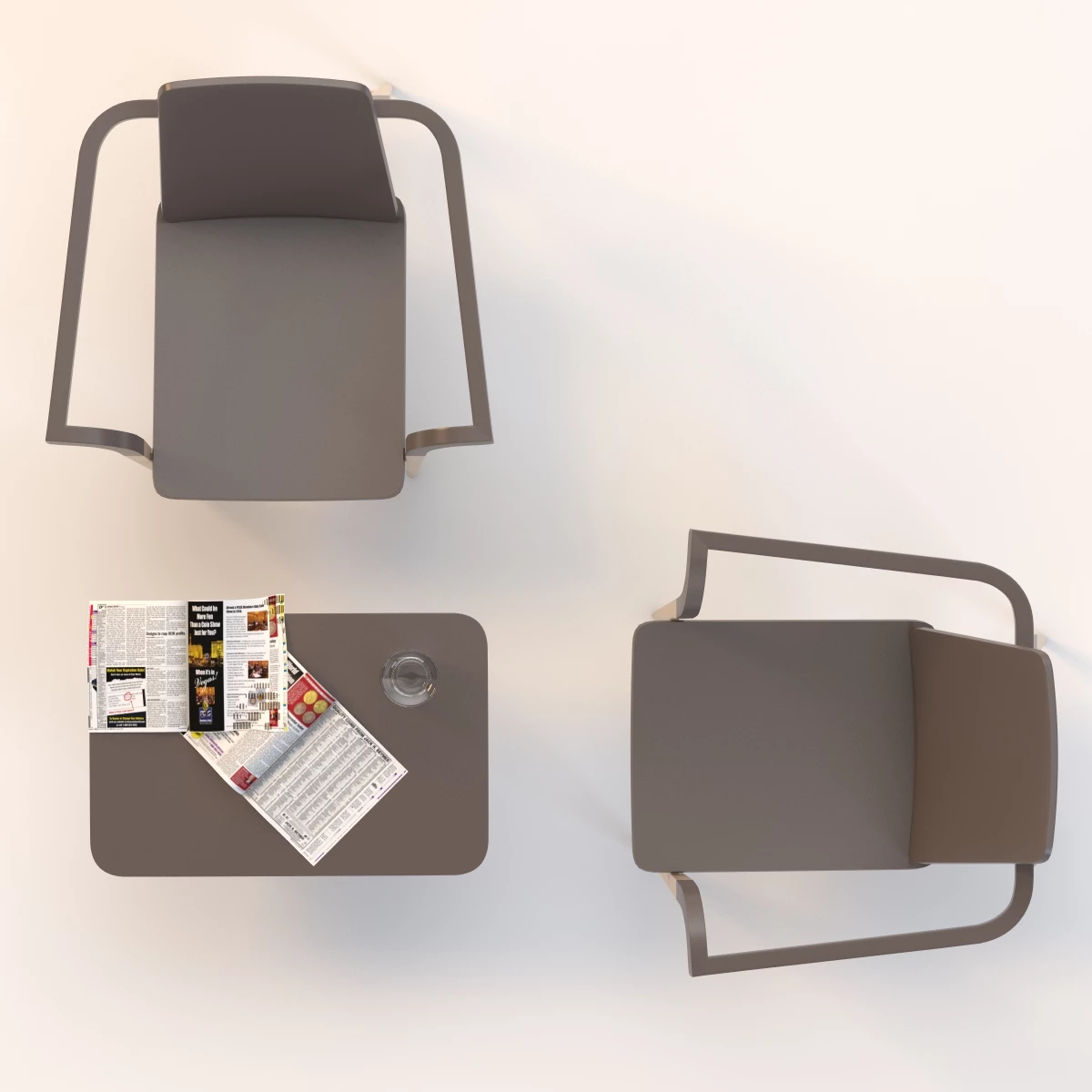 Modernatique Chair And Table 3D Model_012