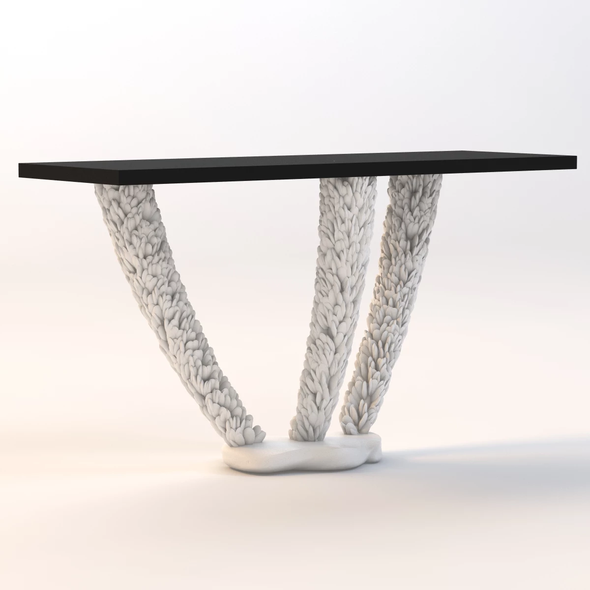 Mussel Shell Console Table 3D Model_01