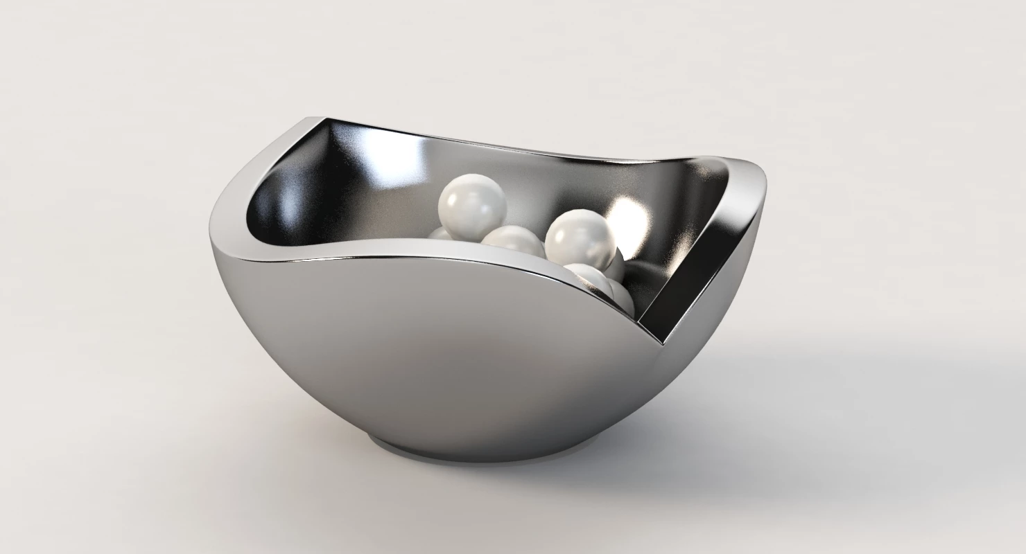 Nambe Love Bowl Table Decor Centerpiece 3D Model_07
