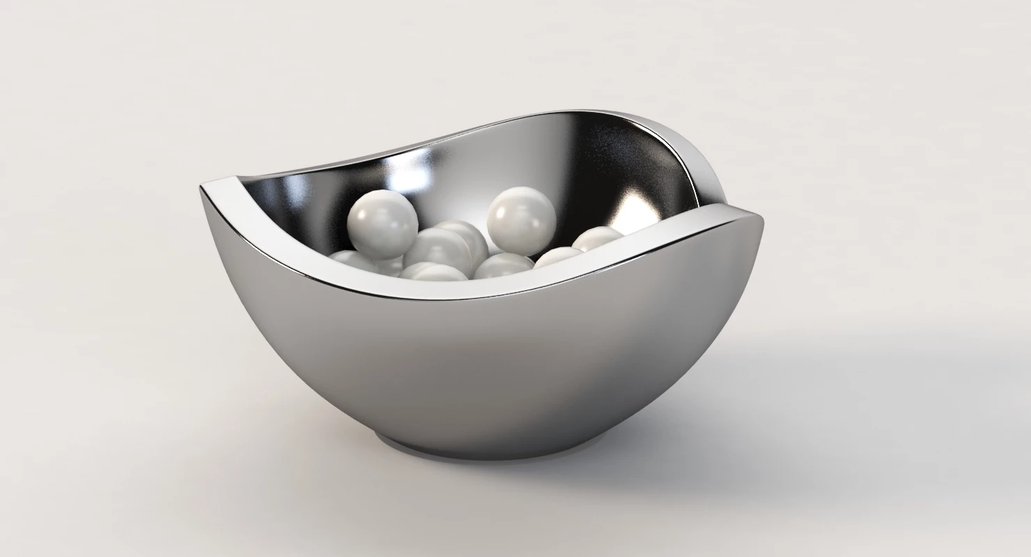 Nambe Love Bowl Table Decor Centerpiece 3D Model_08