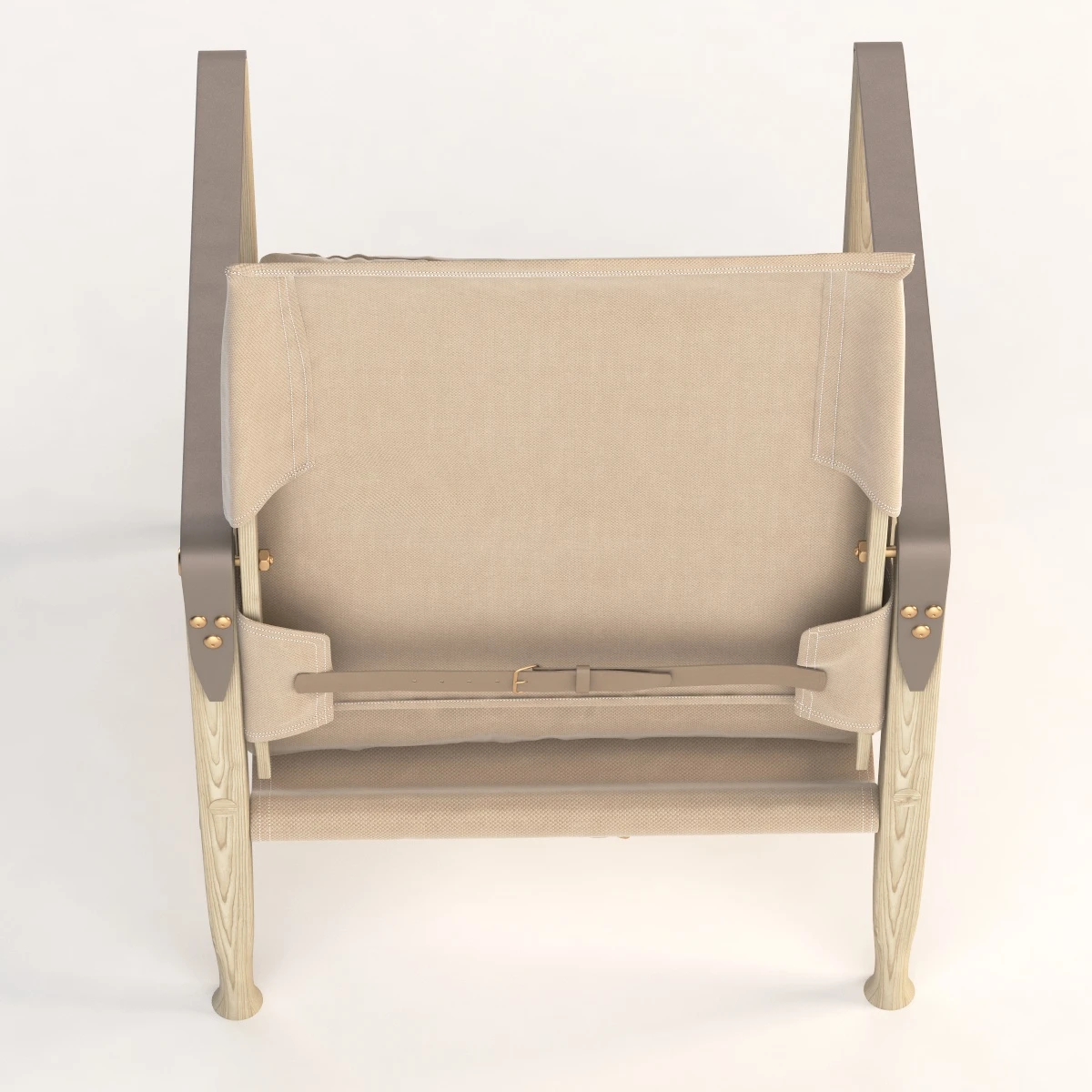 Natural Canvas KK47000 Safari Chair by Kaare Klint 3D Model_013