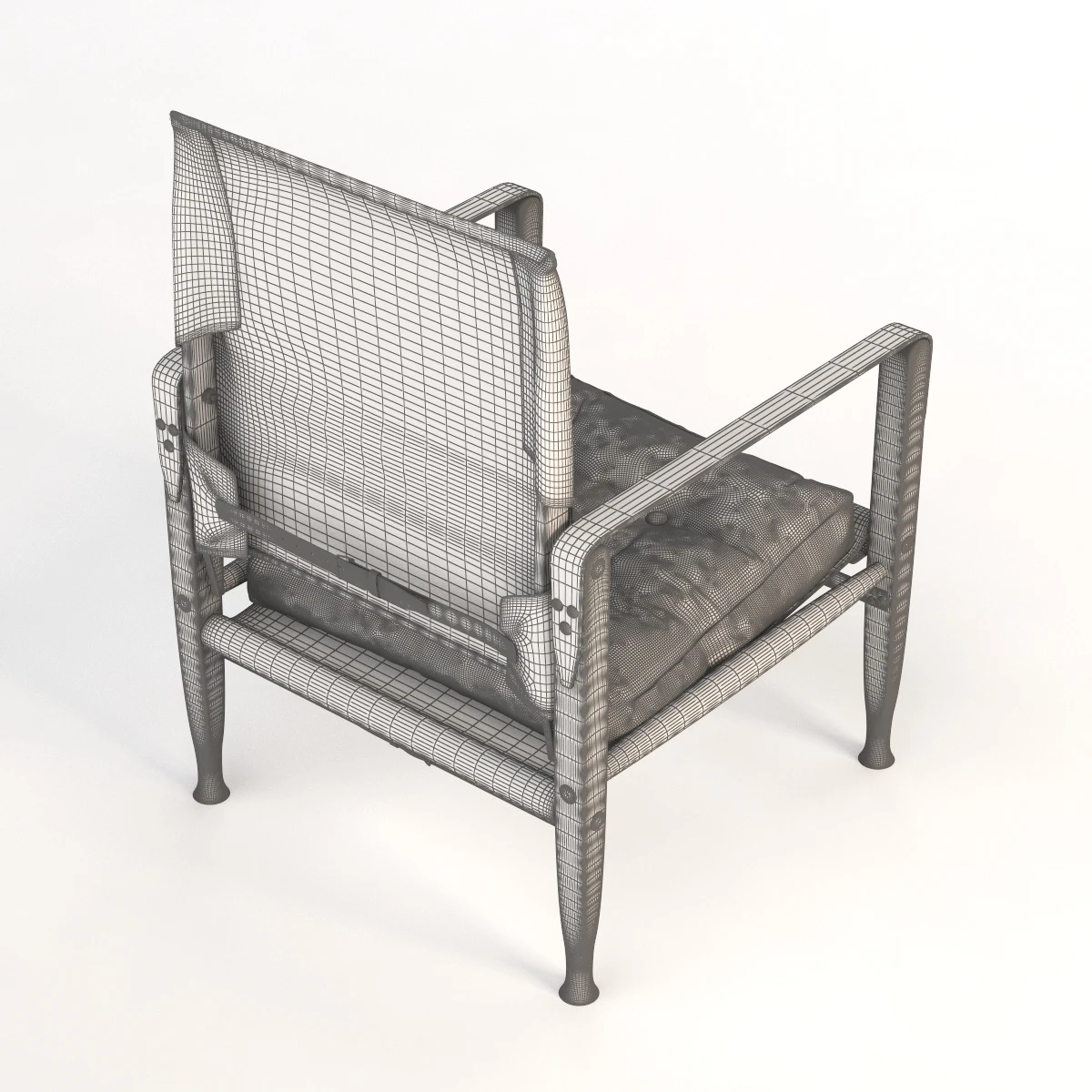 Natural Canvas KK47000 Safari Chair by Kaare Klint 3D Model_018
