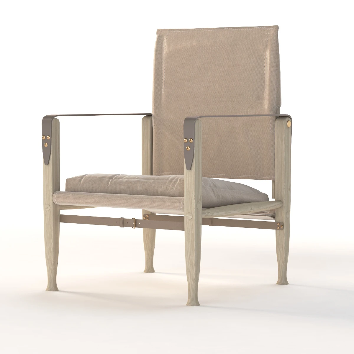 Natural Canvas KK47000 Safari Chair by Kaare Klint 3D Model_04