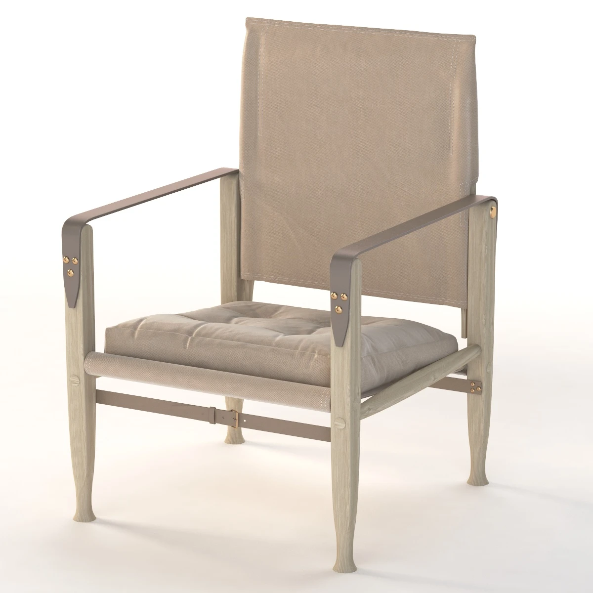 Natural Canvas KK47000 Safari Chair by Kaare Klint 3D Model_012