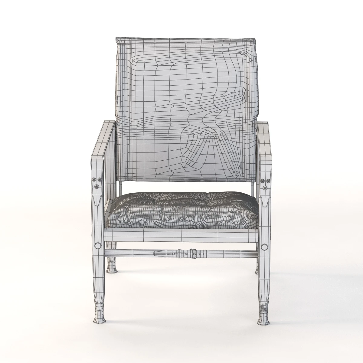 Natural Canvas KK47000 Safari Chair by Kaare Klint 3D Model_019