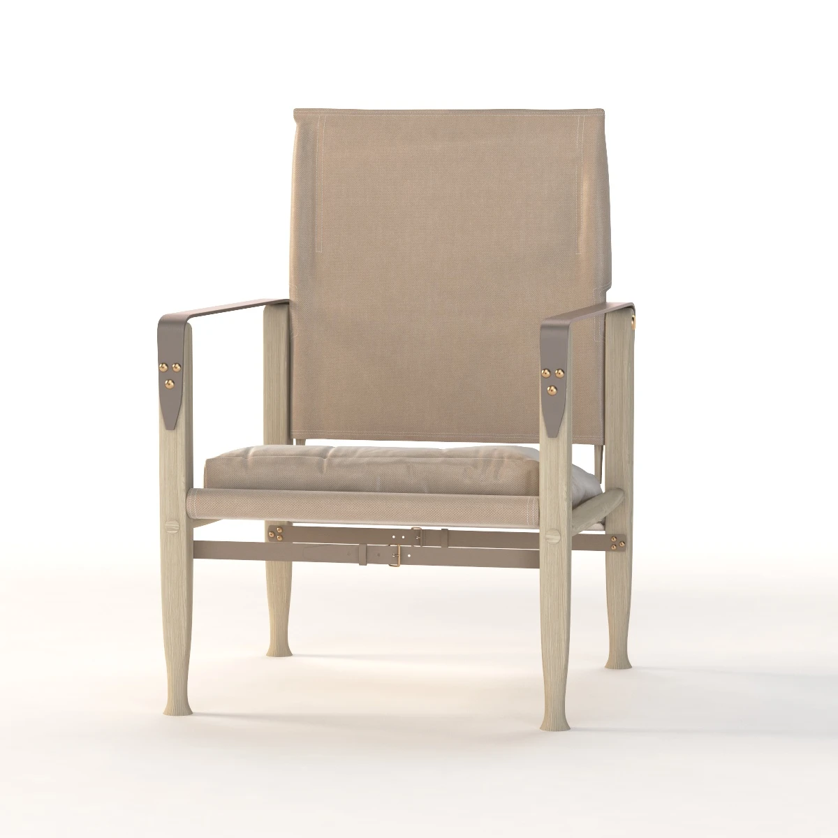 Natural Canvas KK47000 Safari Chair by Kaare Klint 3D Model_05