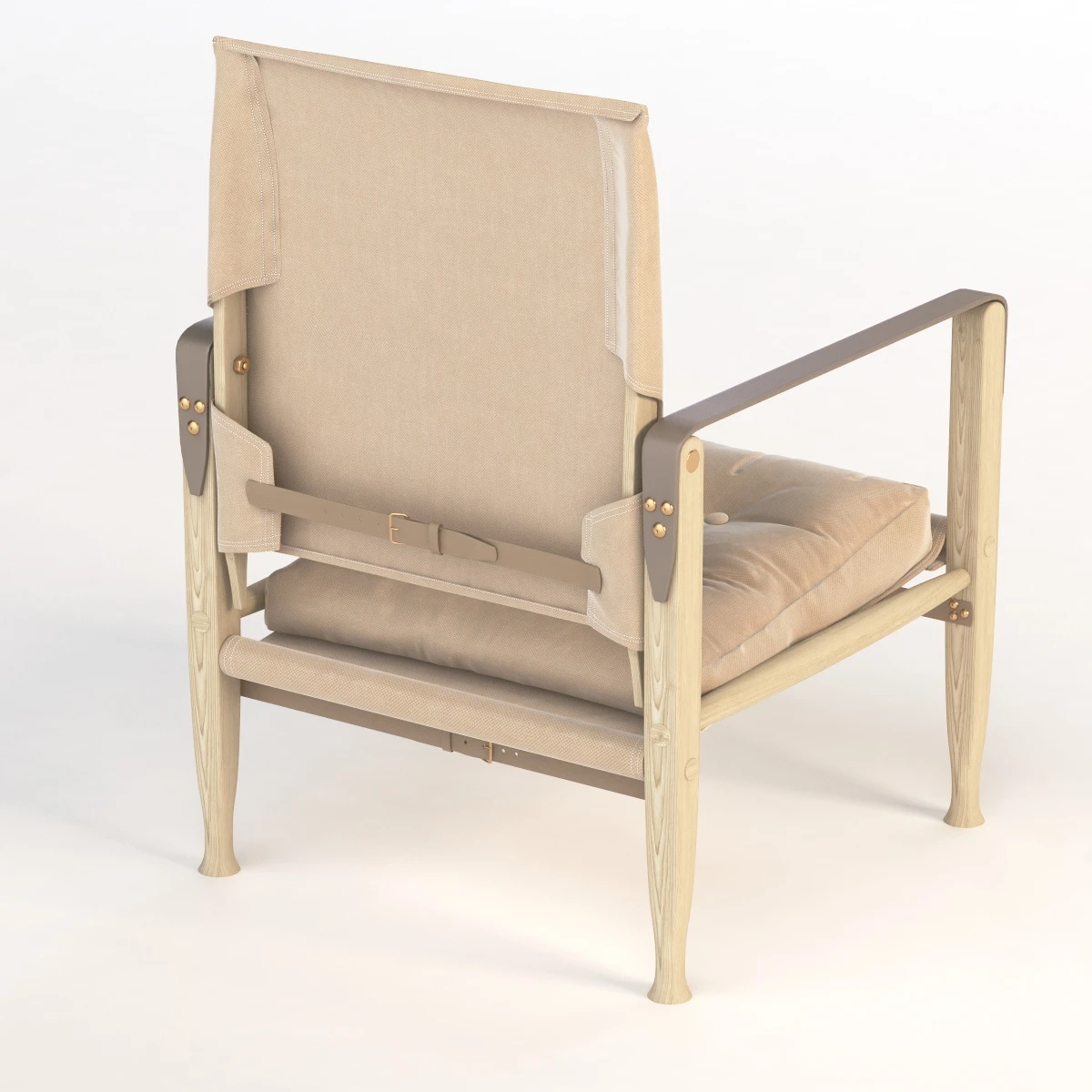 Natural Canvas KK47000 Safari Chair by Kaare Klint 3D Model_07