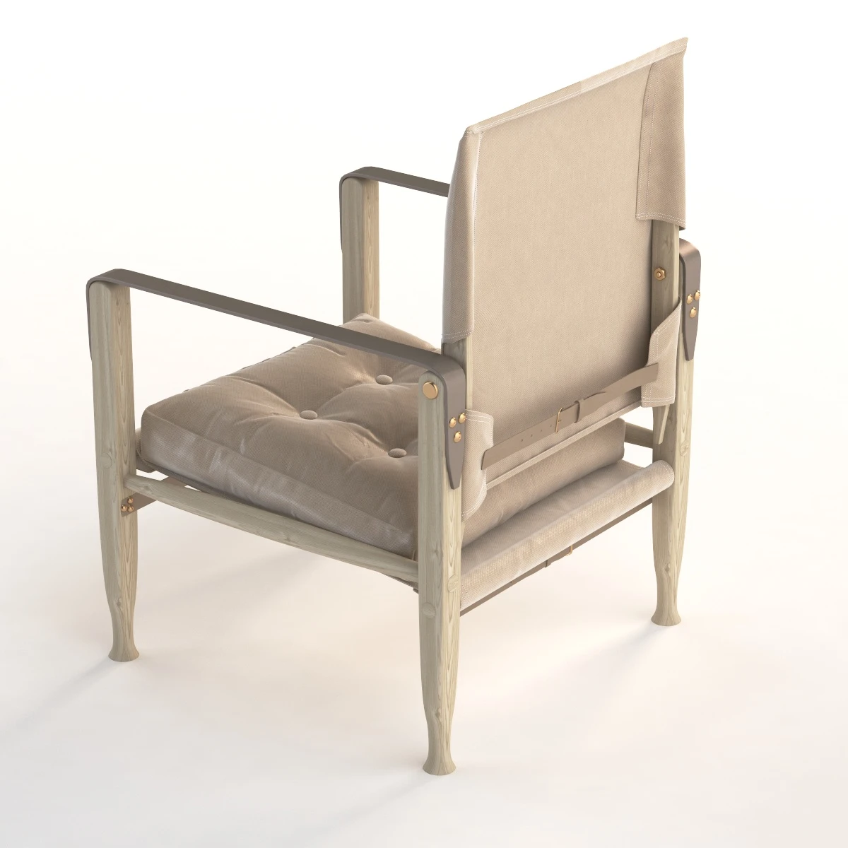 Natural Canvas KK47000 Safari Chair by Kaare Klint 3D Model_03