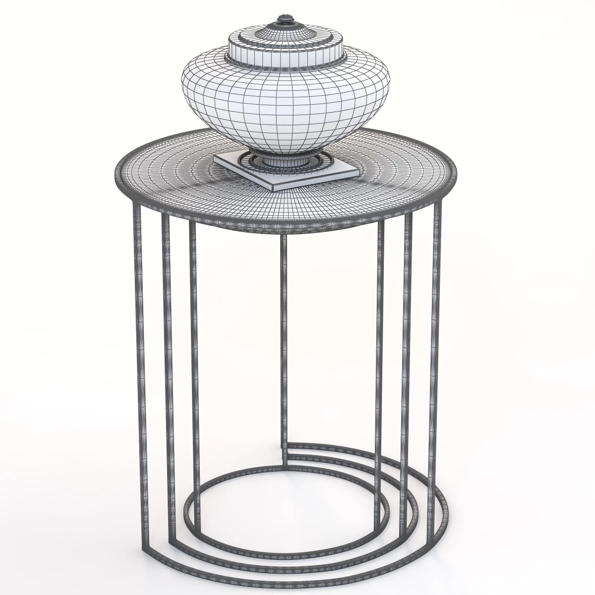 Nest of Round Side Tables 3D Model_012