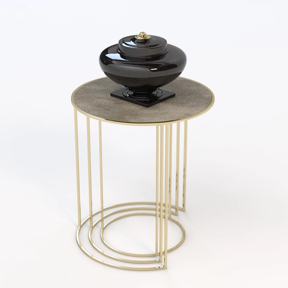 Nest of Round Side Tables 3D Model_03
