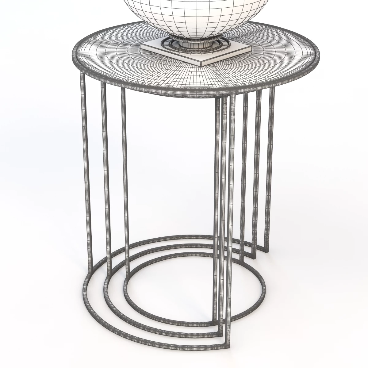 Nest of Round Side Tables 3D Model_016