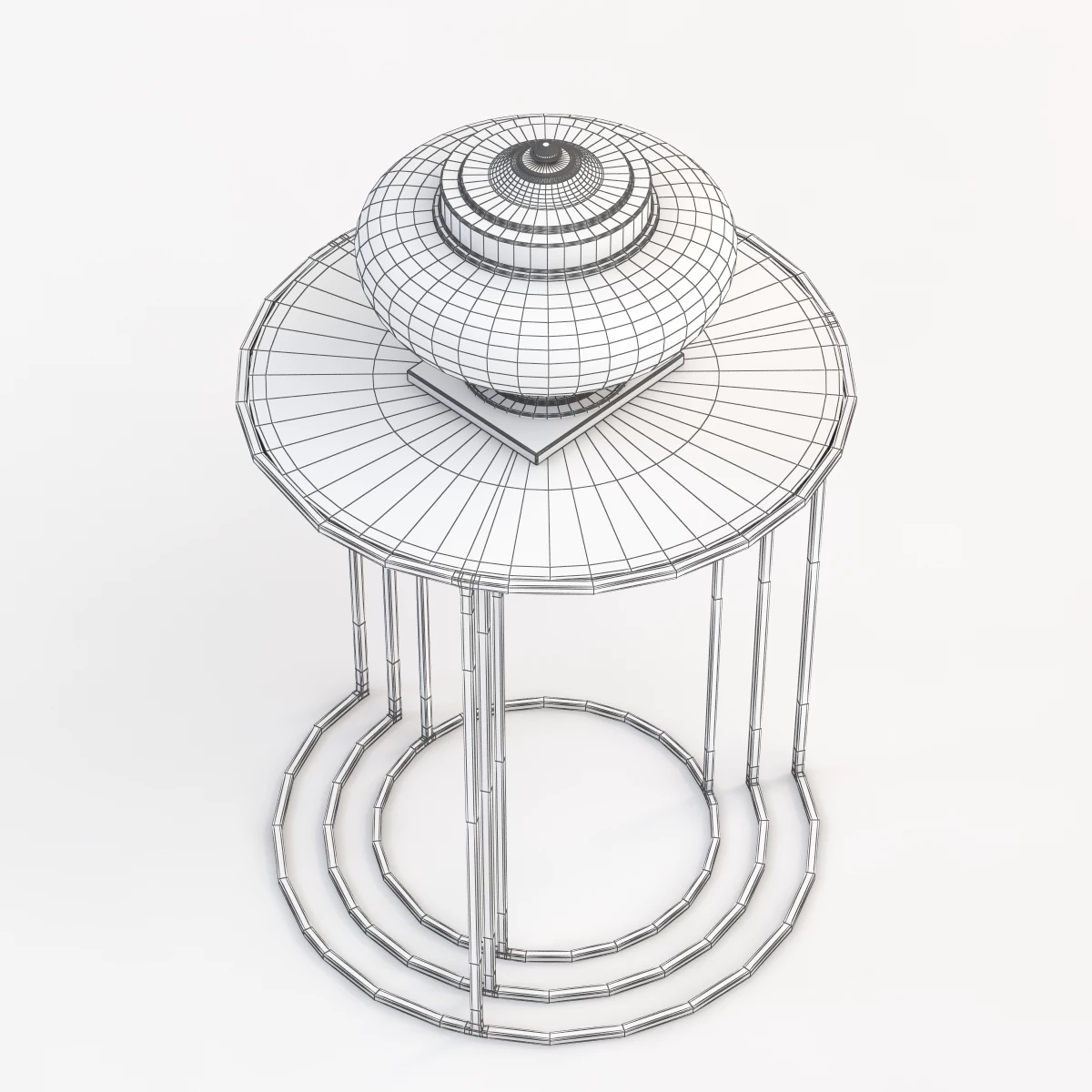 Nest of Round Side Tables 3D Model_015