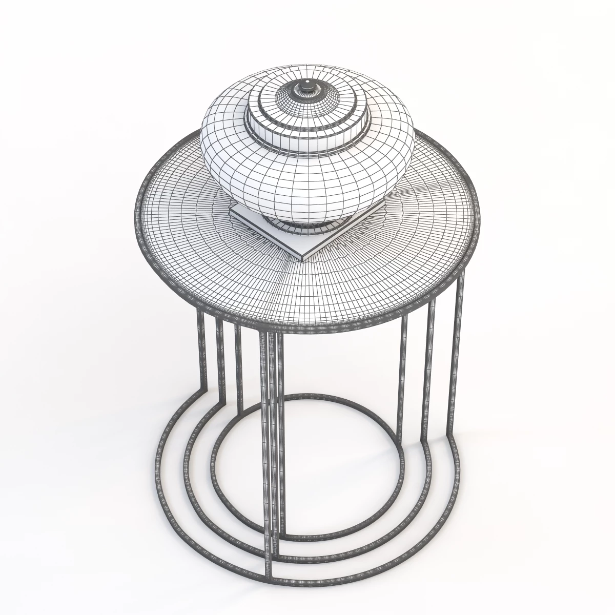 Nest of Round Side Tables 3D Model_014