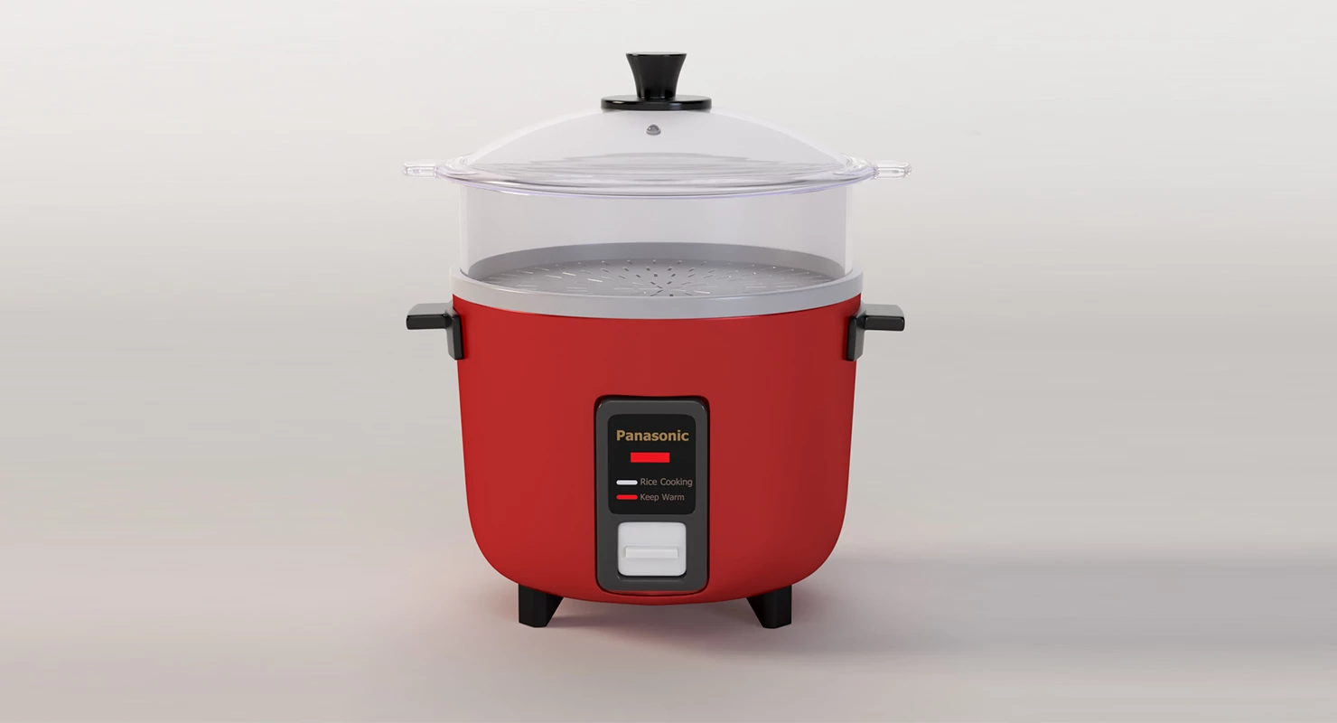 Panasonic Automatic Rice Cooker 3D Model_01