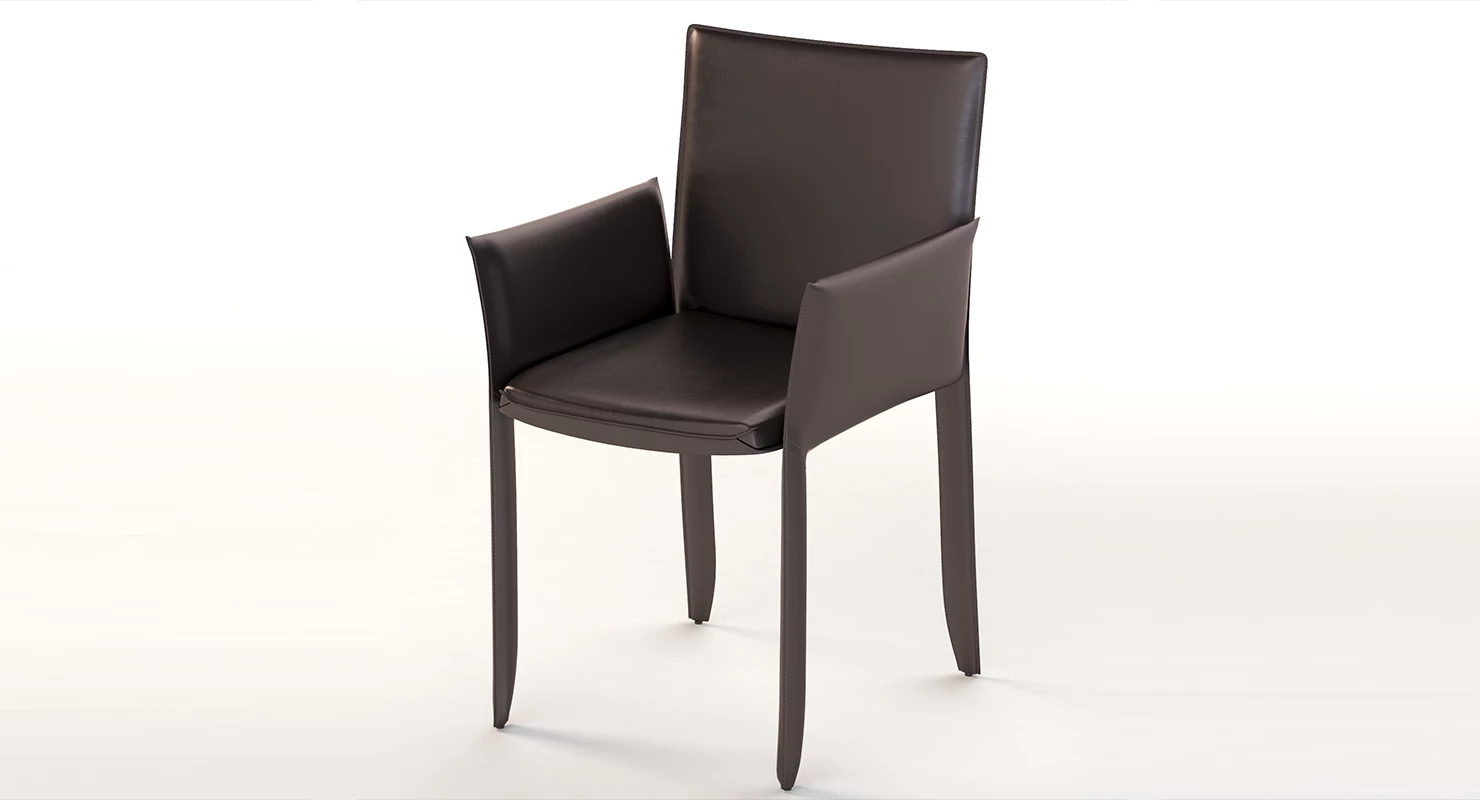 Piuma Dining Armchair by Studio Kronos 3D Model_03