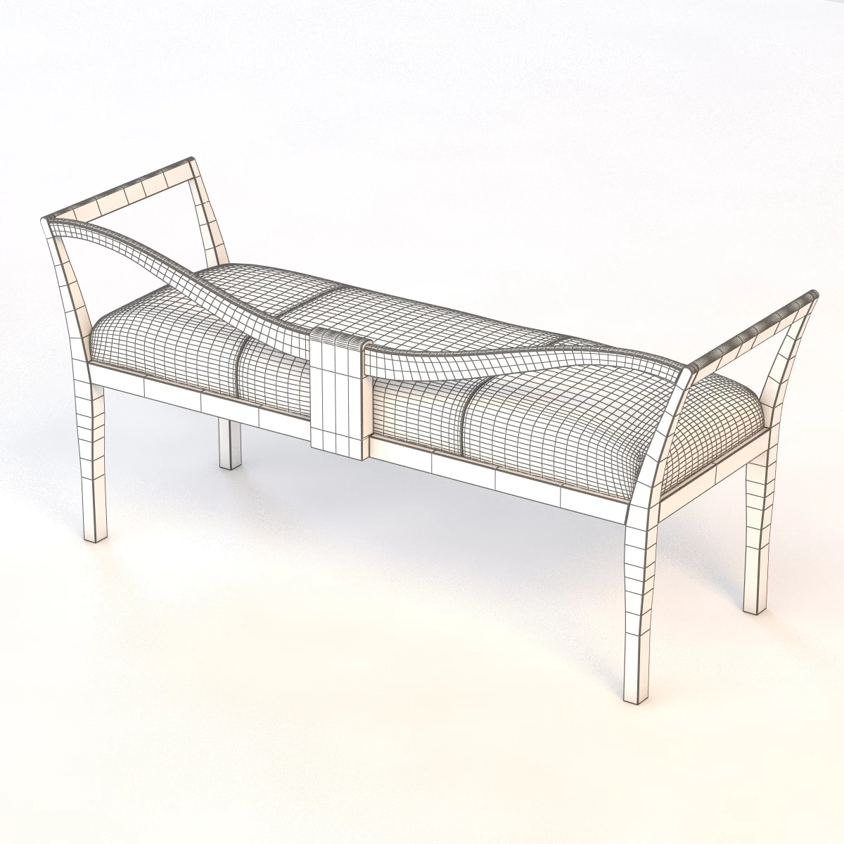 Pony Loveseat Sofa Bench 3D Model_09