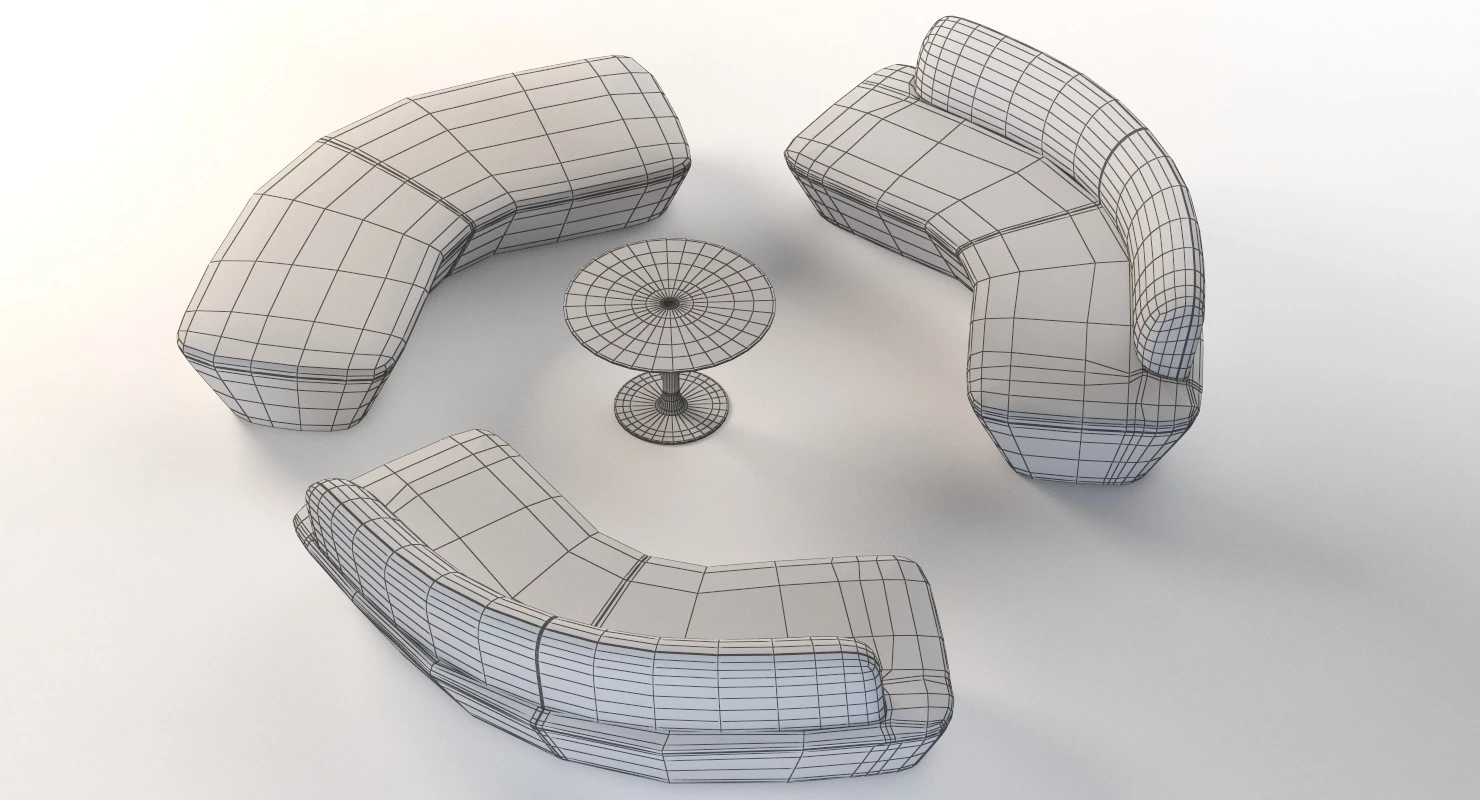 Q6 Modular Seating Element Sofa by Davis 3D Model_014