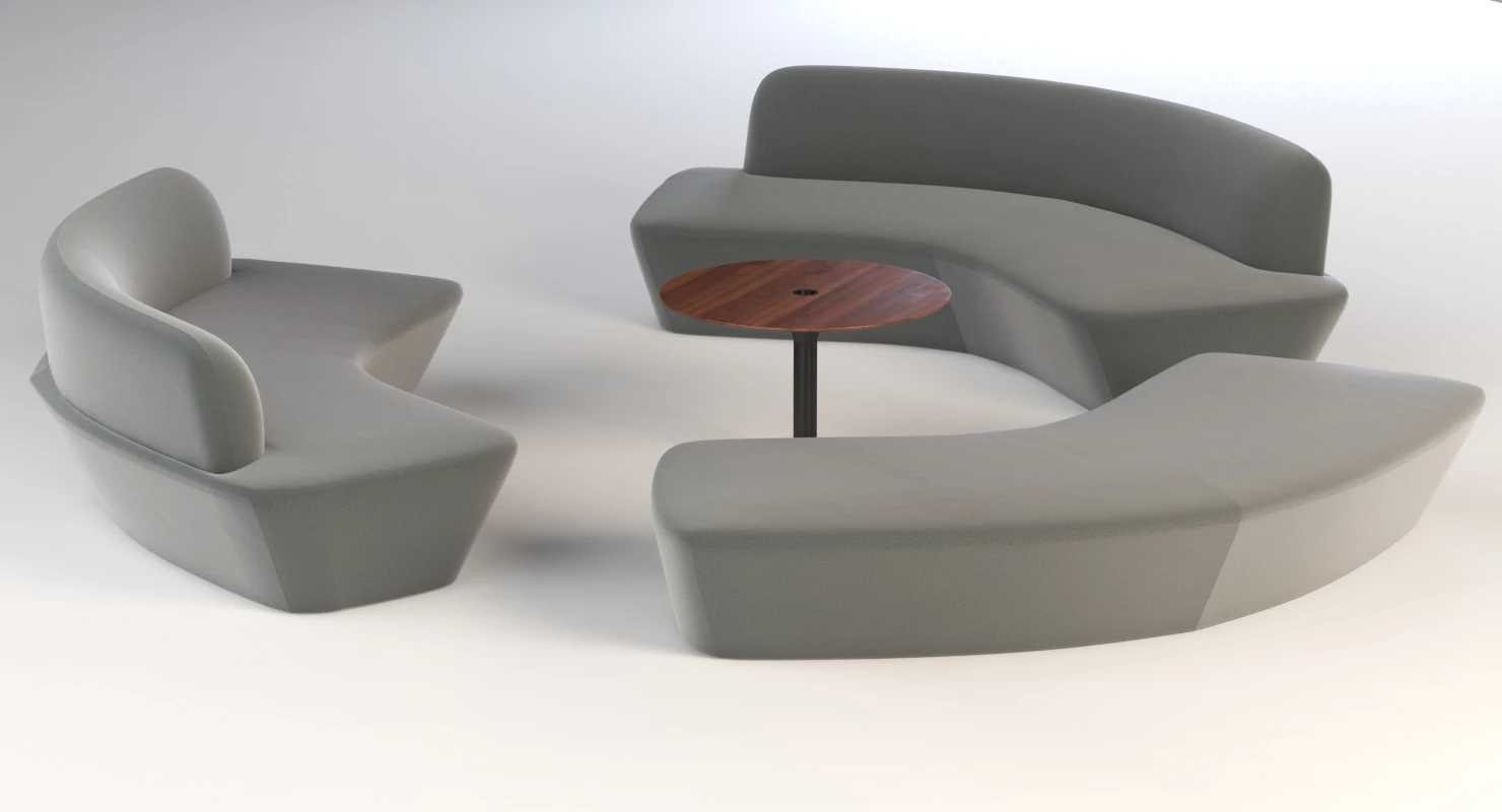 Q6 Modular Seating Element Sofa by Davis 3D Model_01