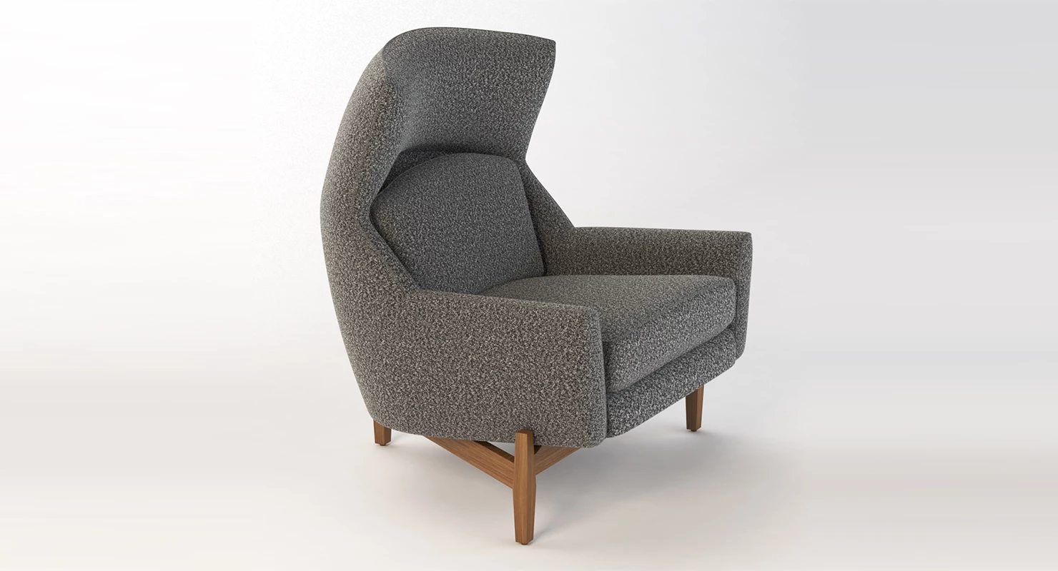 Ralph Pucci Jens Risom Big Chair 3D Model_01