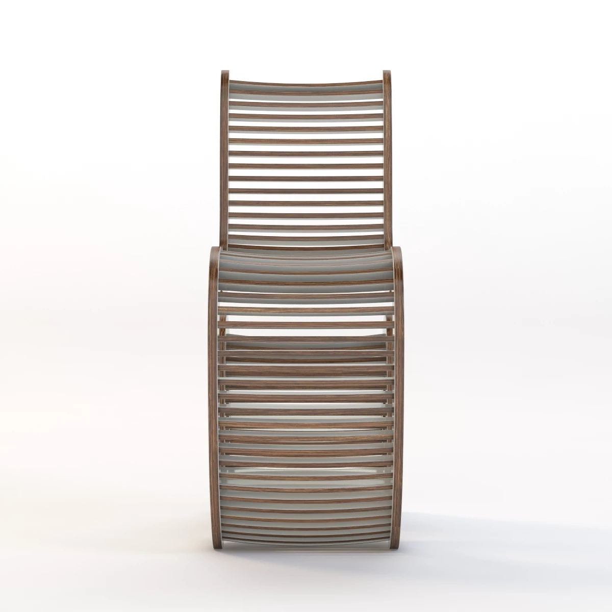 Realistic Spline White Chair 3D Model_011