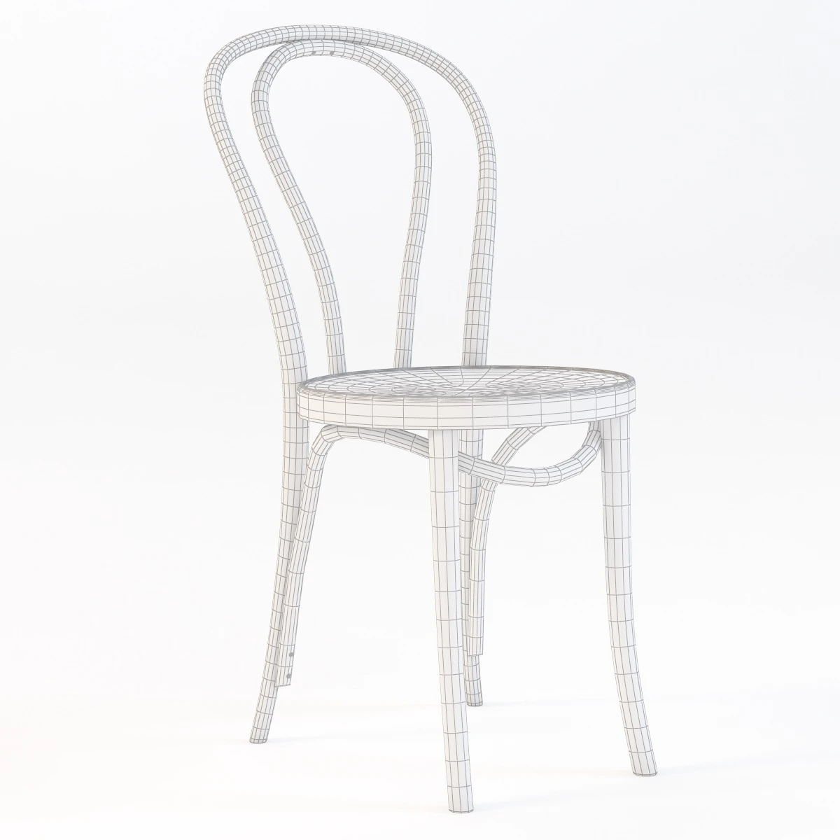 Replica Thonet No 18 Bentwood Chair 3D Model_04