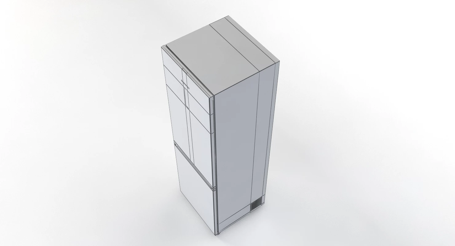 Samsung 12 Cu Ft Counter Depth Euro Chef Refrigerator 3D Model_012