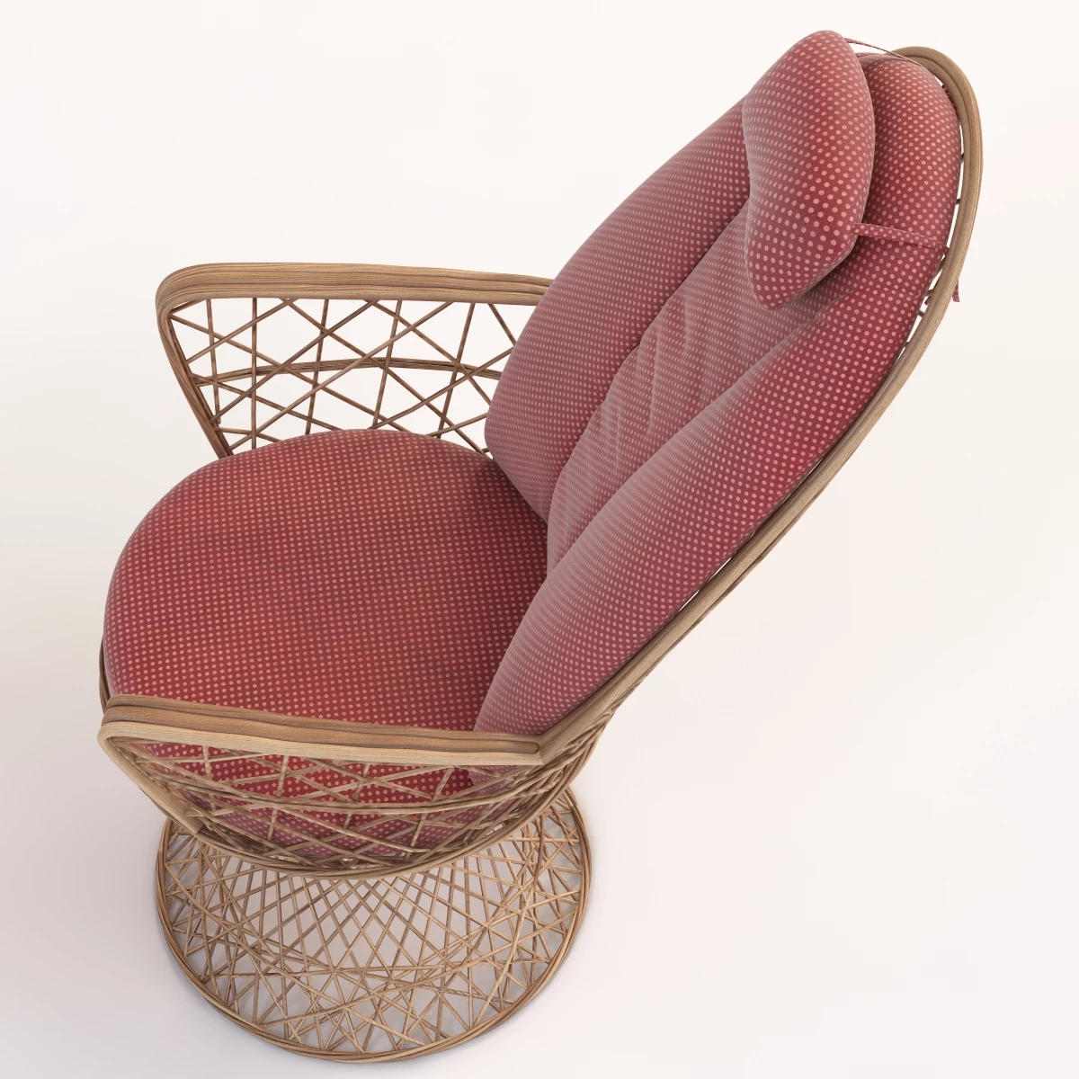 Saphir Outdoor Patio Garden Seat With Ottoman 3D Model_07