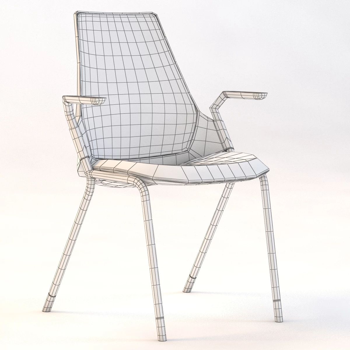 Sayl Side Chair 4 Leg Base 3D Model_04