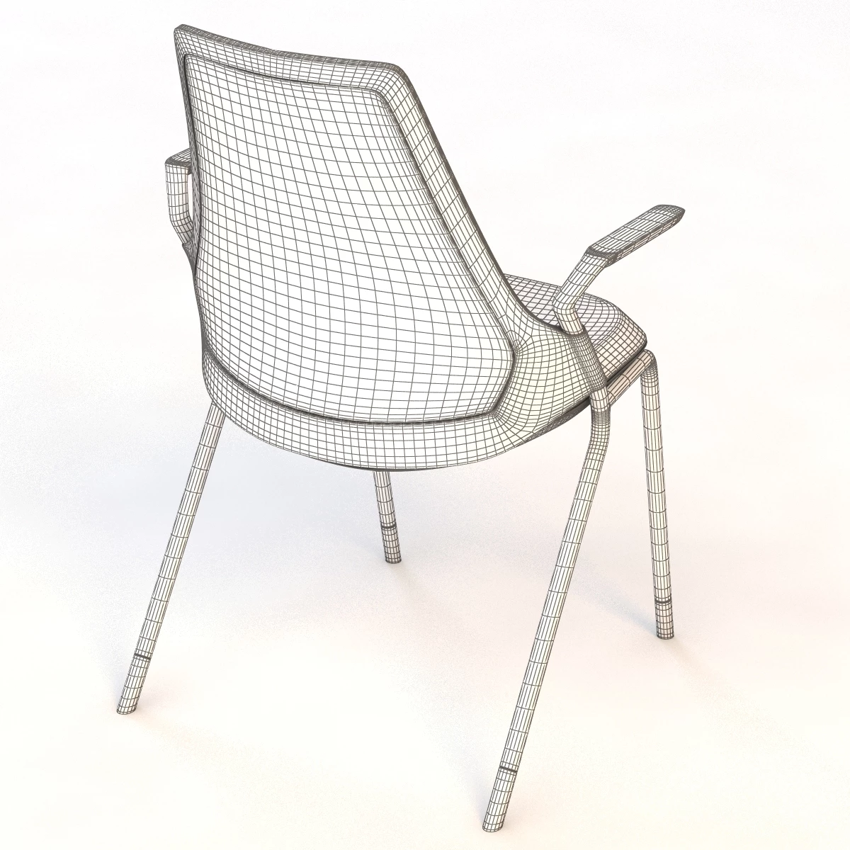 Sayl Side Chair 4 Leg Base 3D Model_07