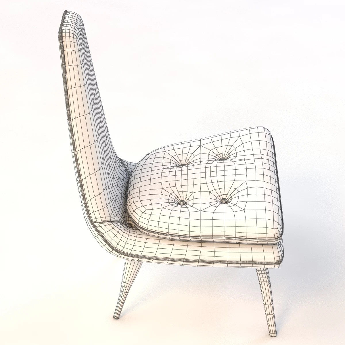 Sculptural Lounge Chair by Karpen 3D Model_04