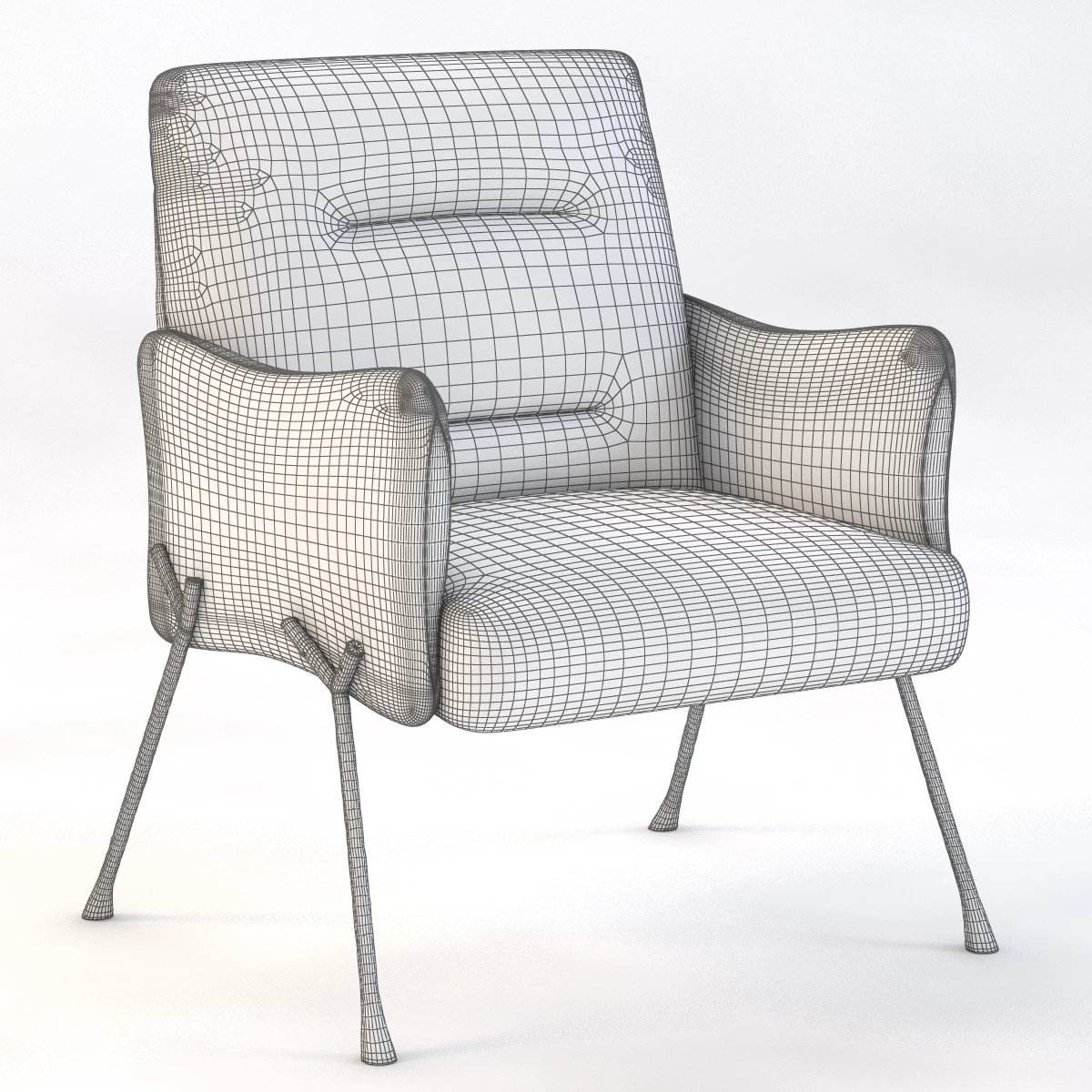 Serpentine Armchair 3D Model_03