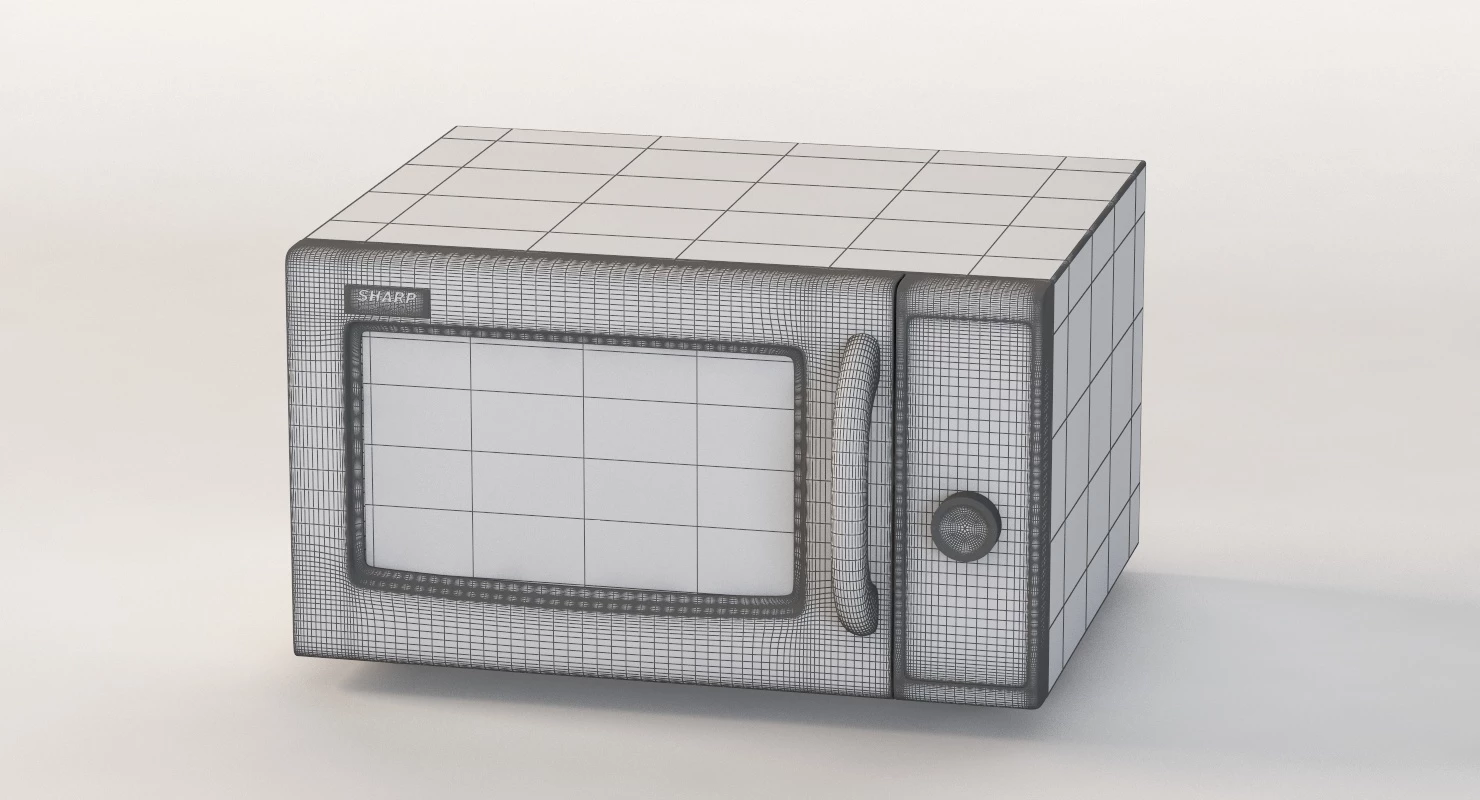 Sharp Medium Duty Commercial Microwave 3D Model_011